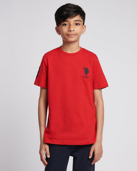 Boys Player 3 T-Shirt in Haute Red