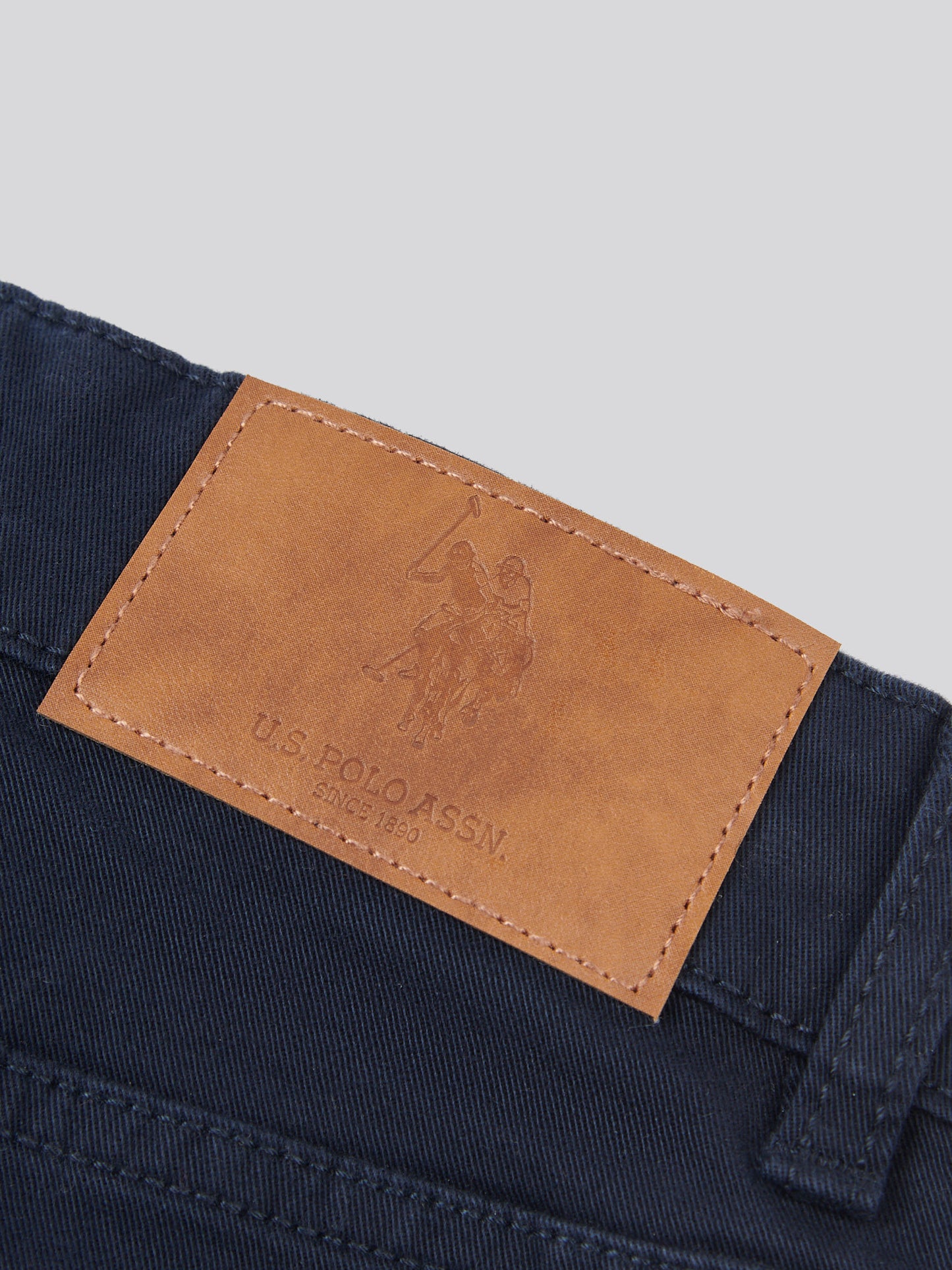 Boys Core 5 Pocket Trouser in Dark Sapphire Navy / Haute Red DHM