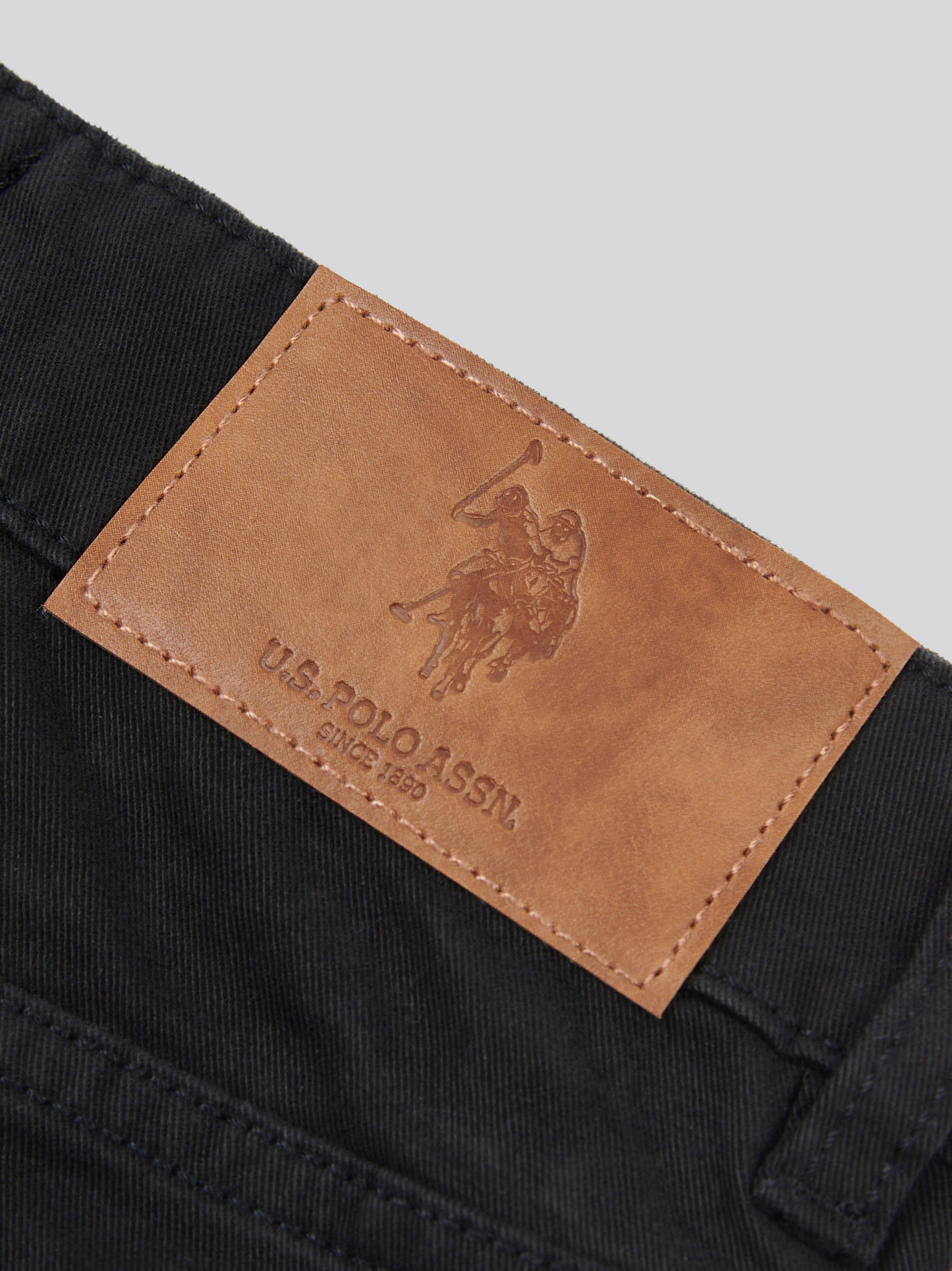 Boys Core 5 Pocket Trouser in Black Bright White DHM