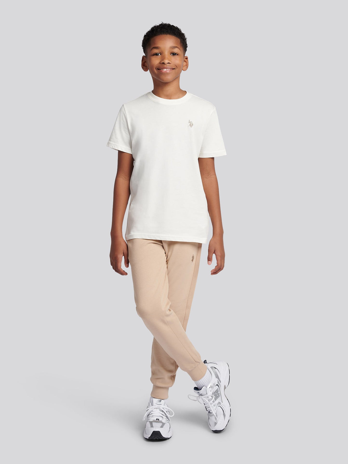 Boys Double Horsemen Jogger in Doeskin