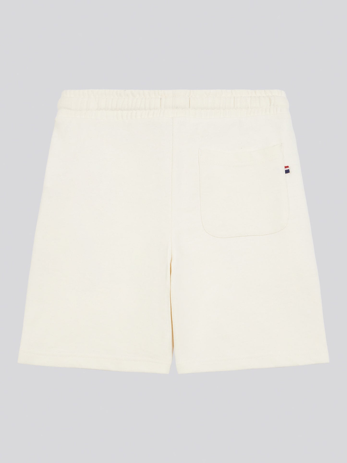 Boys Double Horsemen Sweat Short in Whisper White