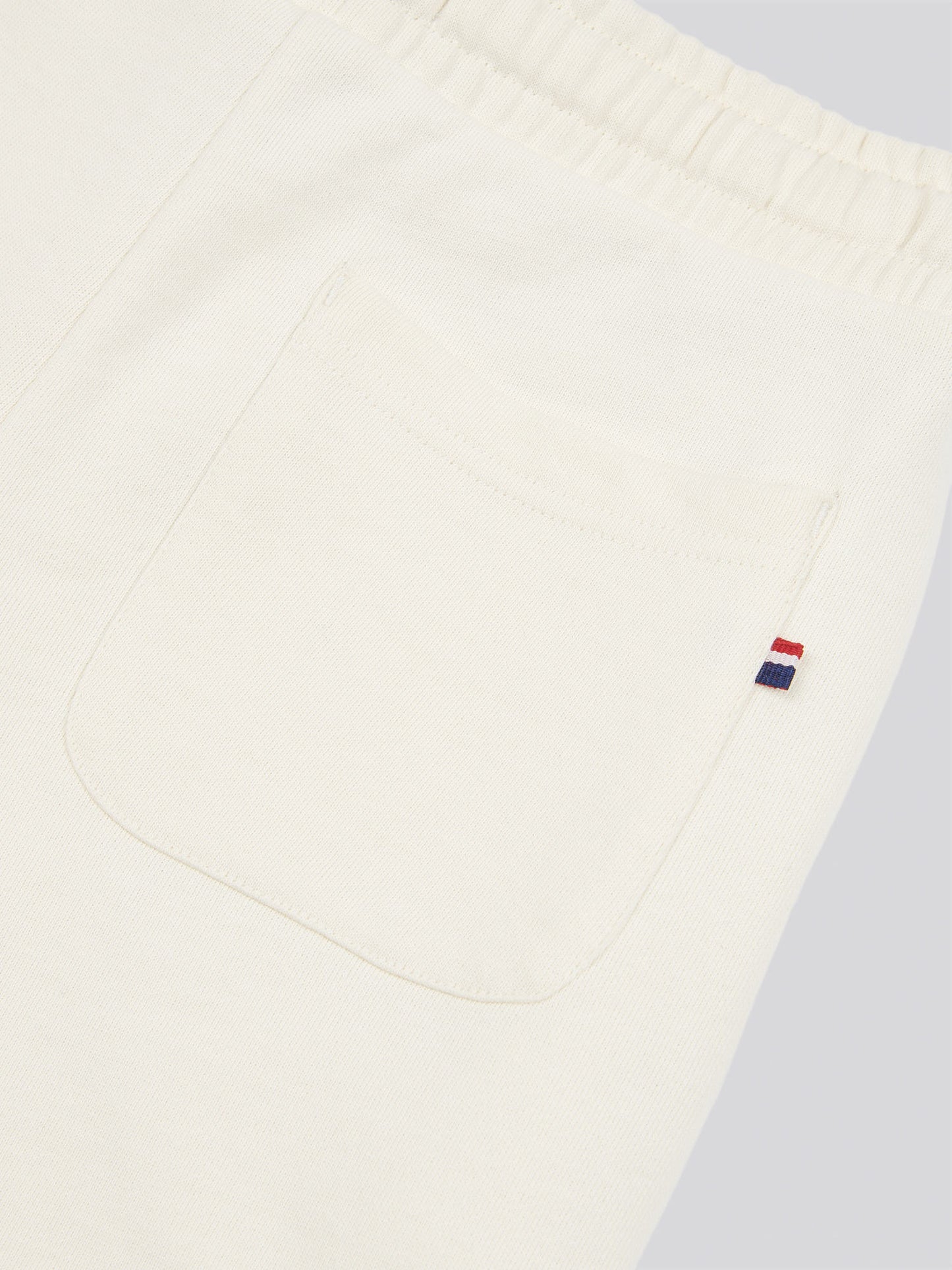 Boys Double Horsemen Sweat Short in Whisper White