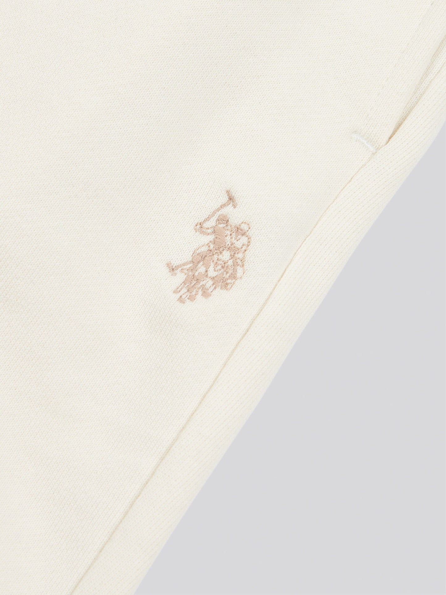 Boys Double Horsemen Sweat Short in Whisper White