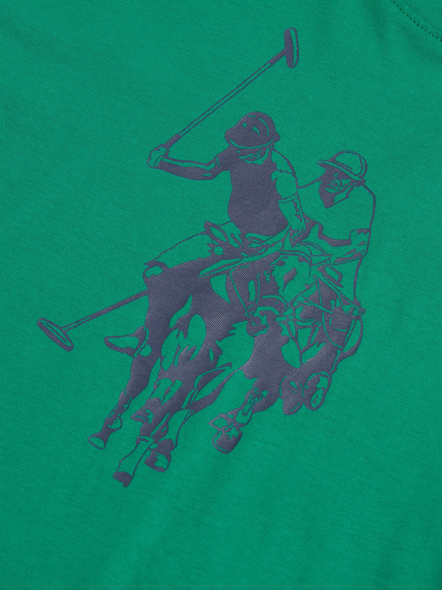 Boys Double Horsemen Graphic T-Shirt in Lush Meadow