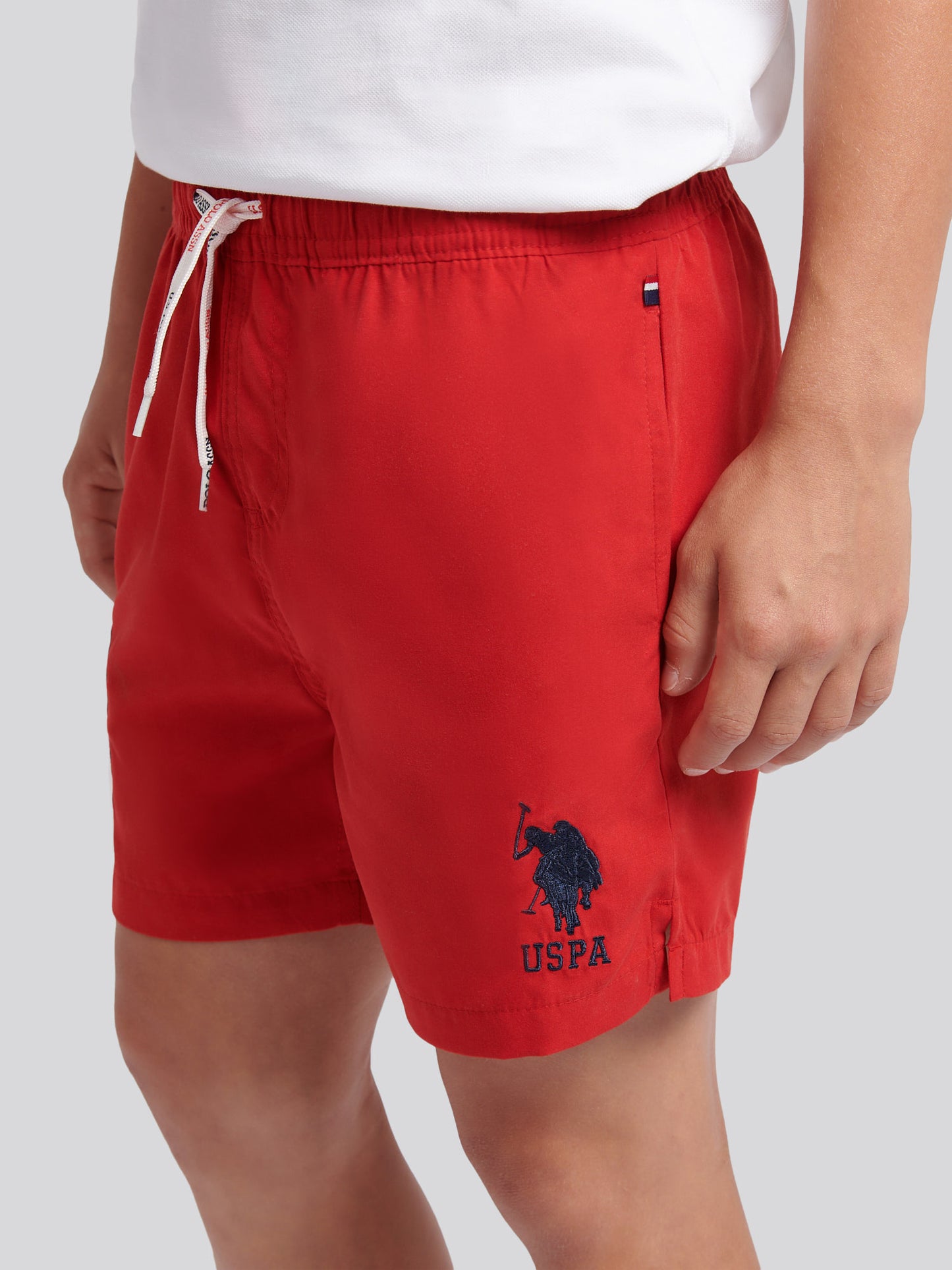 Boys Player 3 Swim Short in Haute Red
