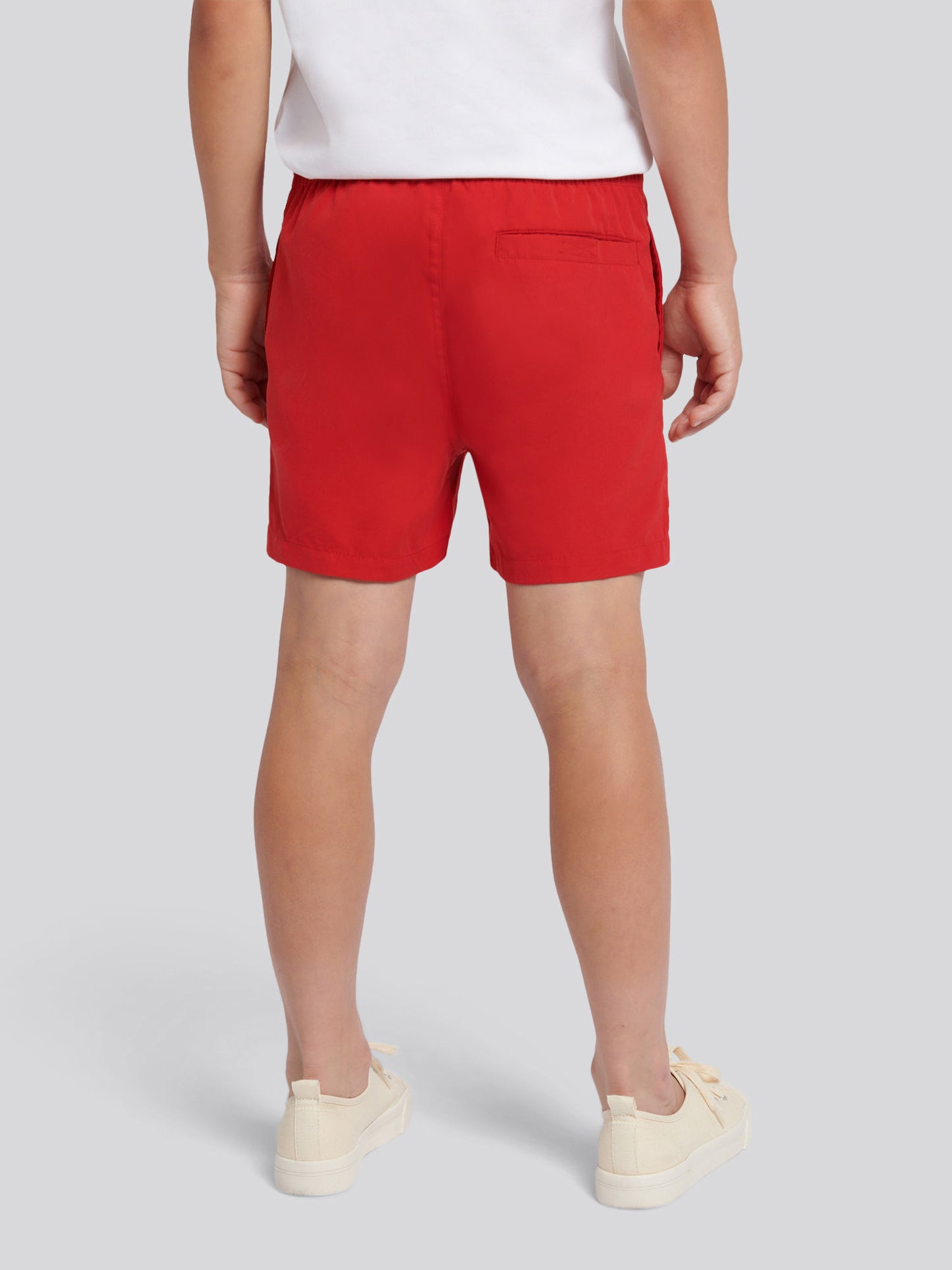 Boys Player 3 Swim Short in Haute Red