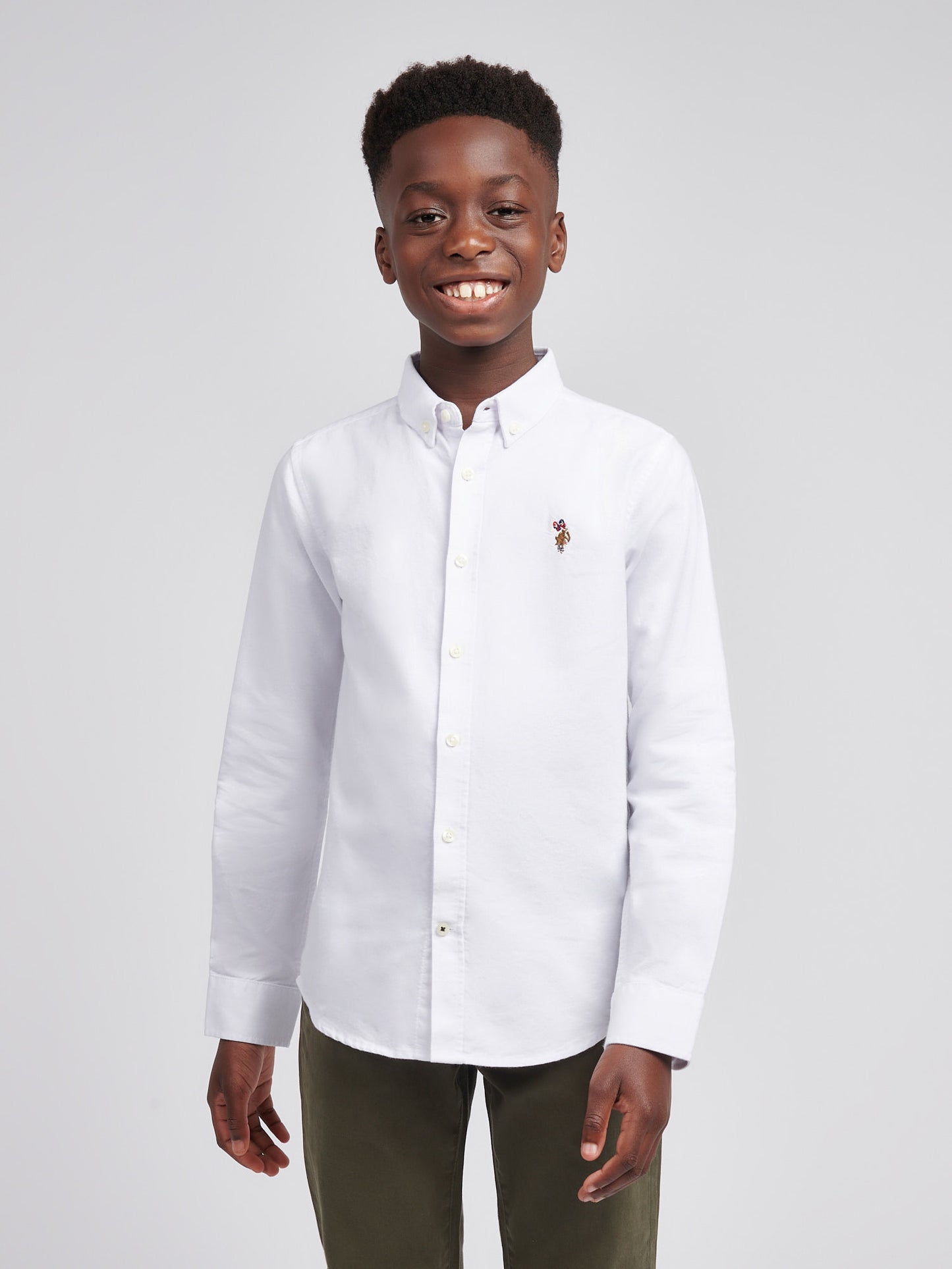 Boys Oxford Shirt in Bright White