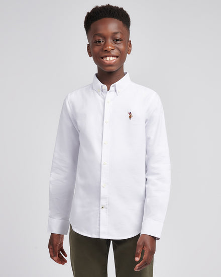 Boys Oxford Shirt in Bright White