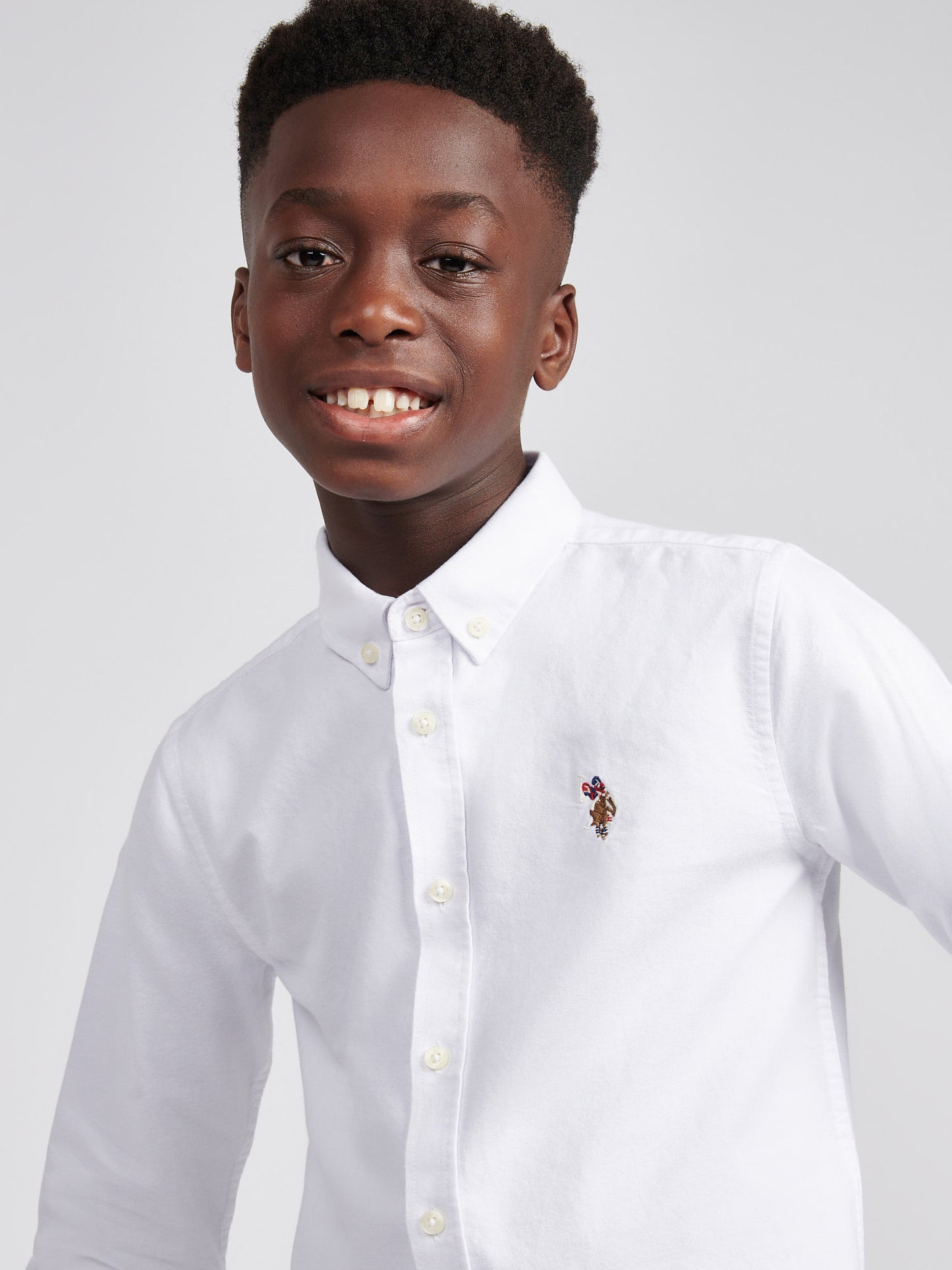 Boys Oxford Shirt in Bright White