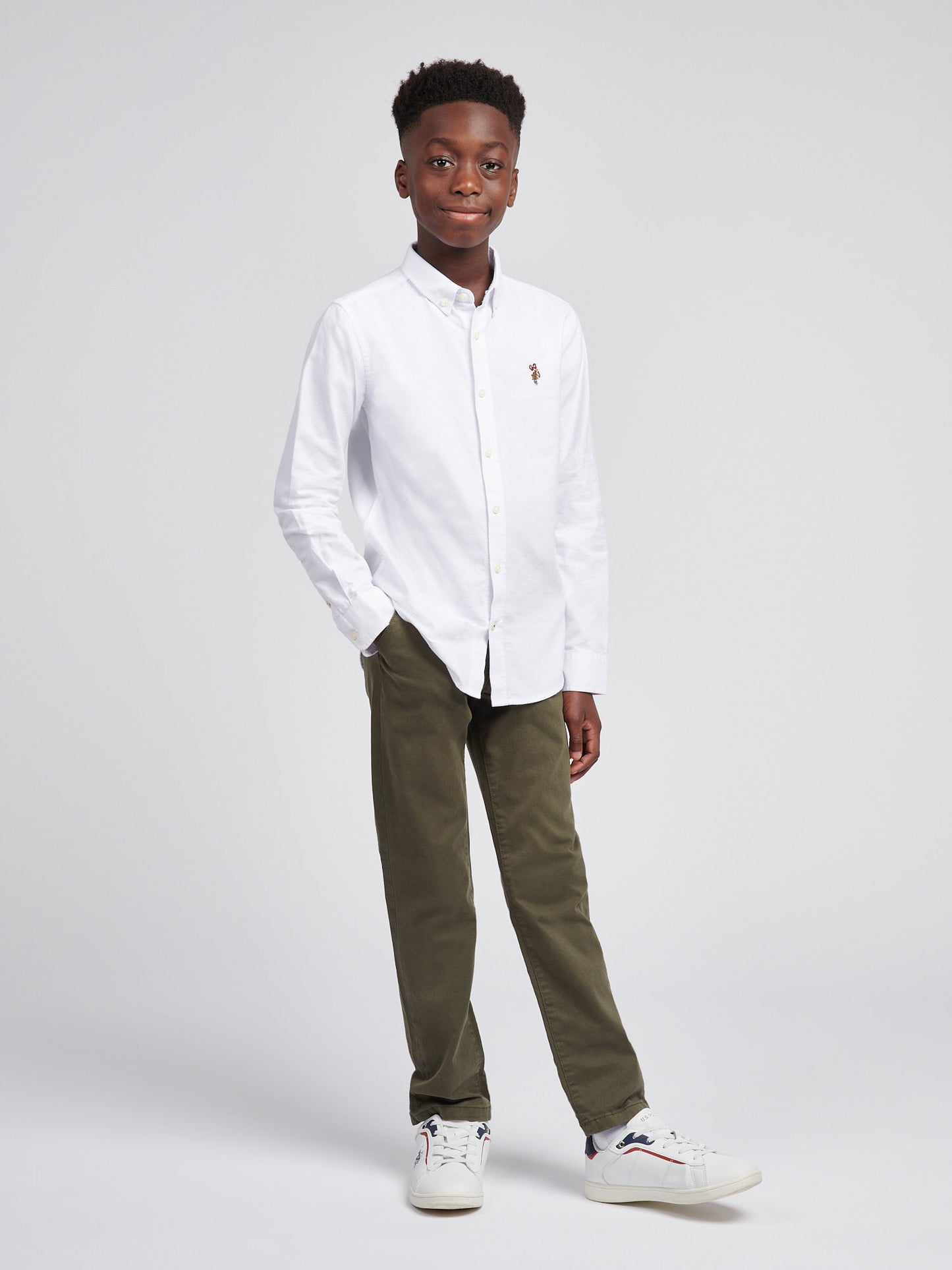 Boys Oxford Shirt in Bright White