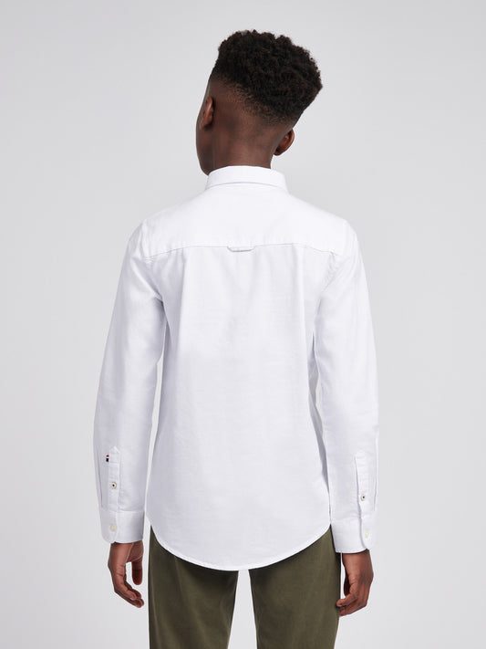 Boys Oxford Shirt in Bright White