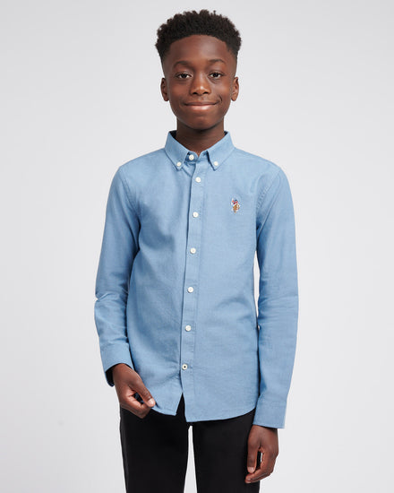 Boys Oxford Shirt in Vintage Indigo