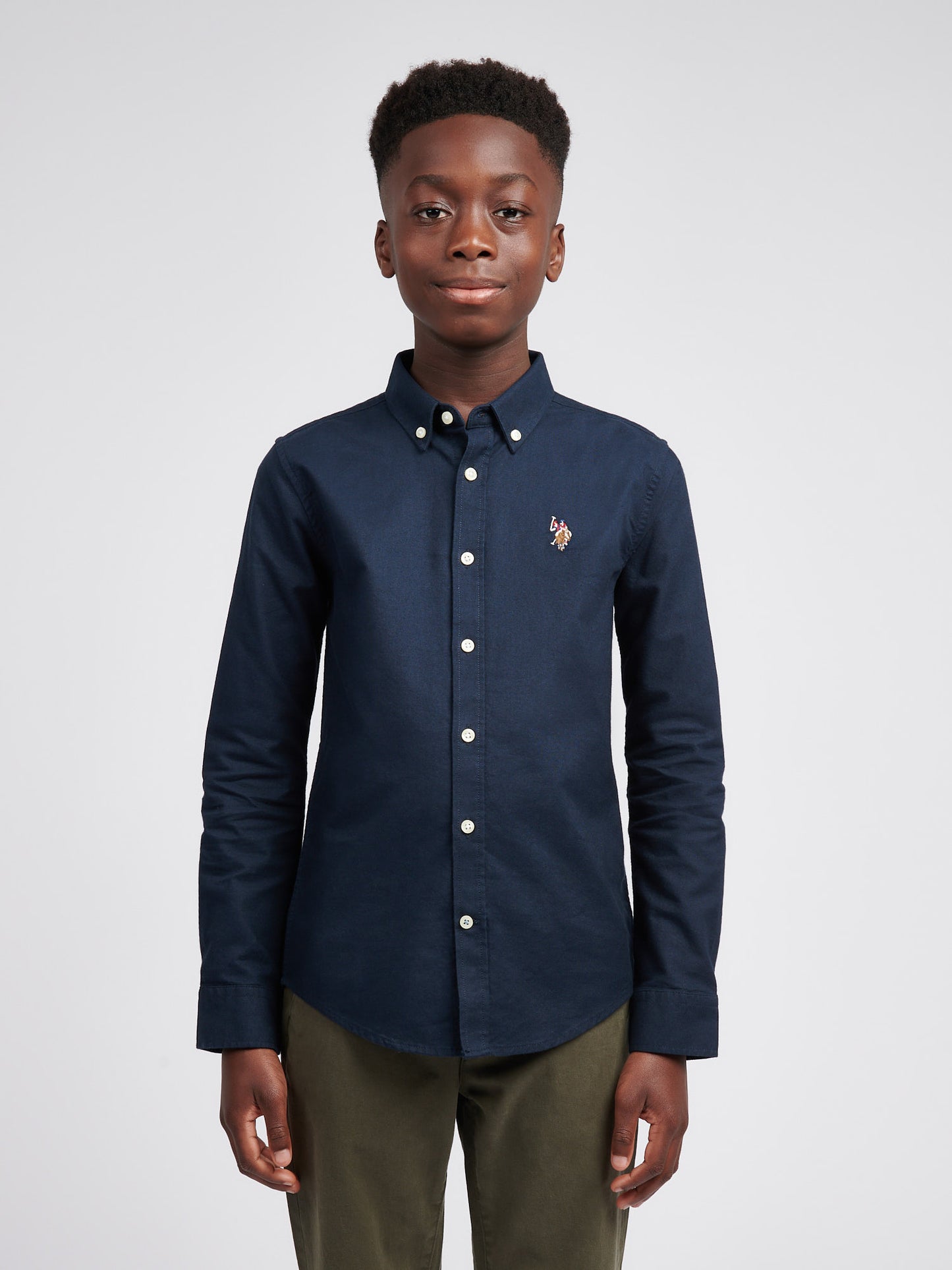 Boys Oxford Shirt in Dark Sapphire Navy