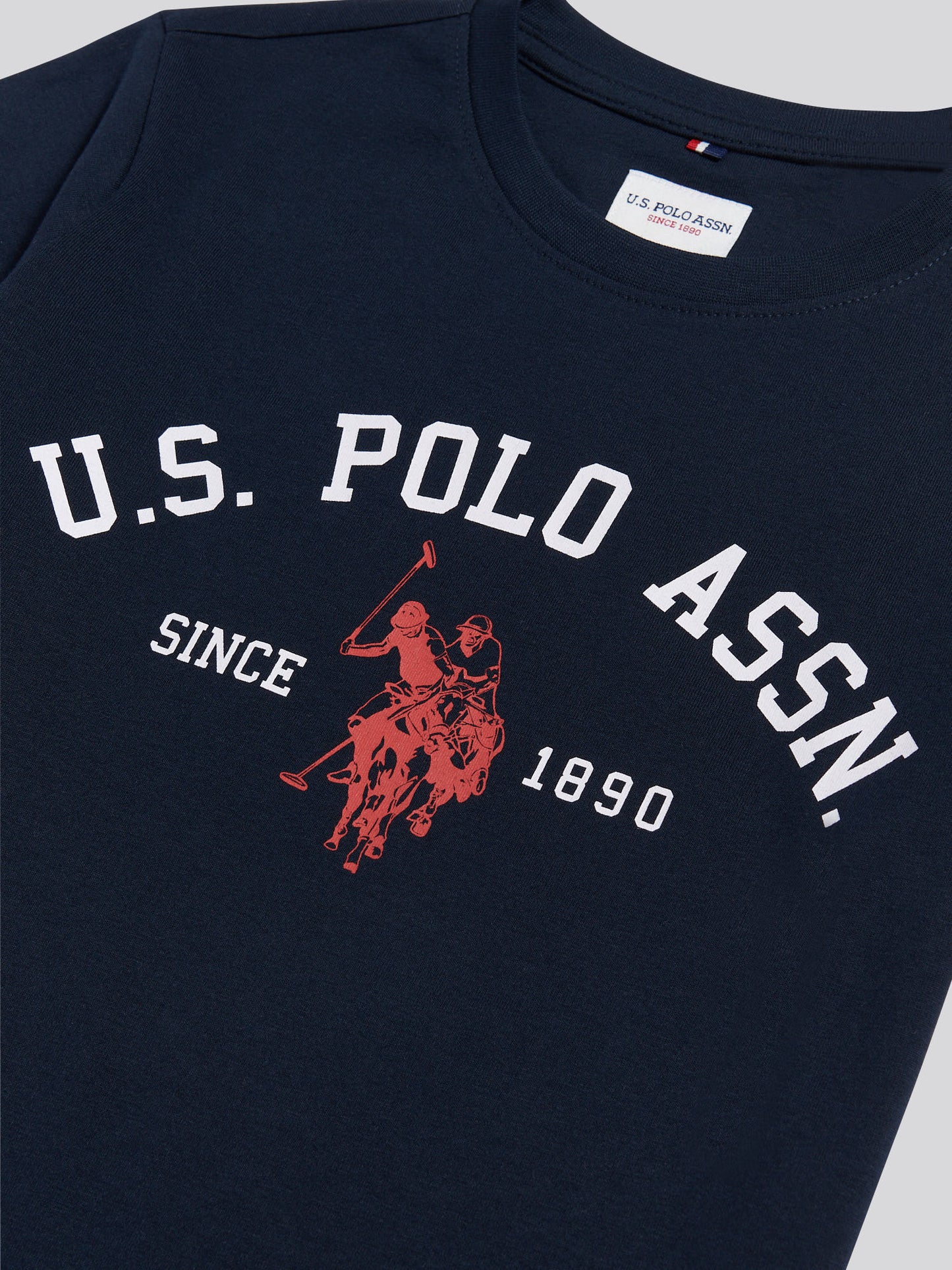 Boys Signature Arch Print T-Shirt in Dark Sapphire Navy