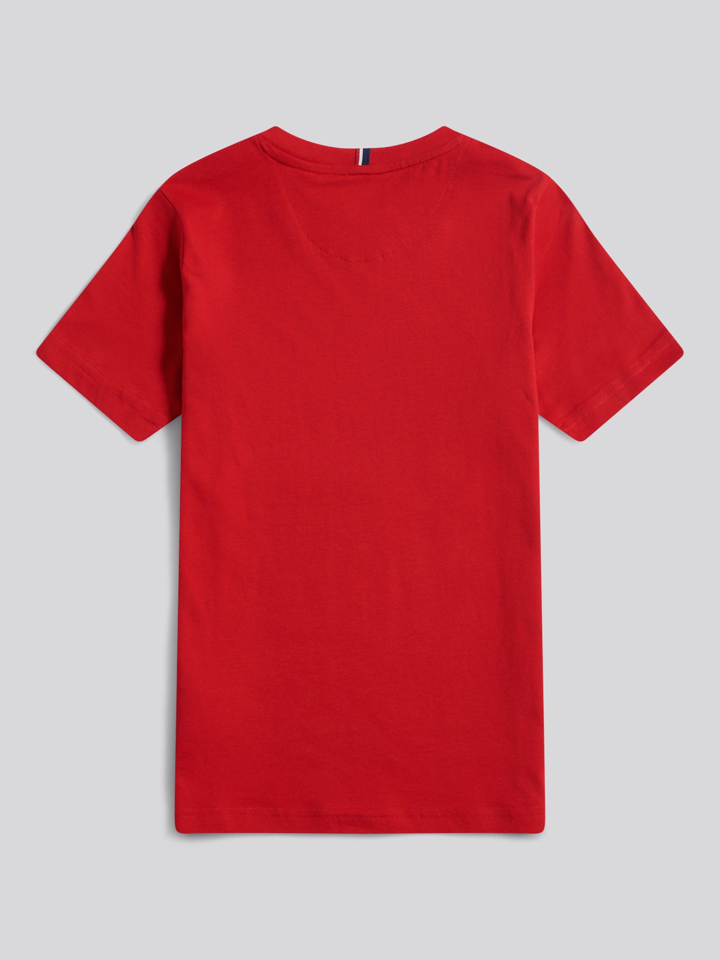 Boys Texture Double Horsemen T-Shirt in Haute Red