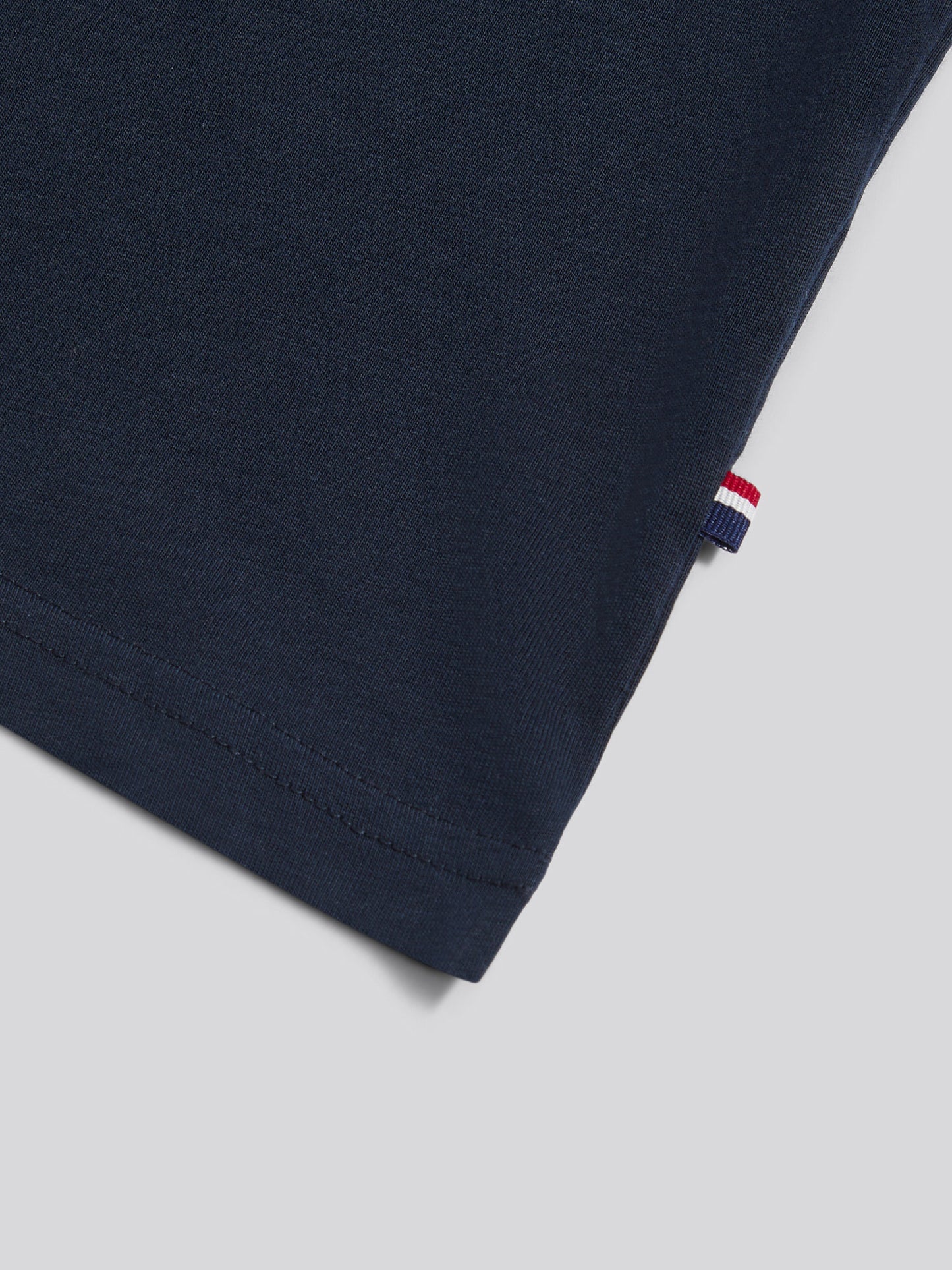 Boys Texture Double Horsemen T-Shirt in Dark Sapphire Navy / Haute Red DHM