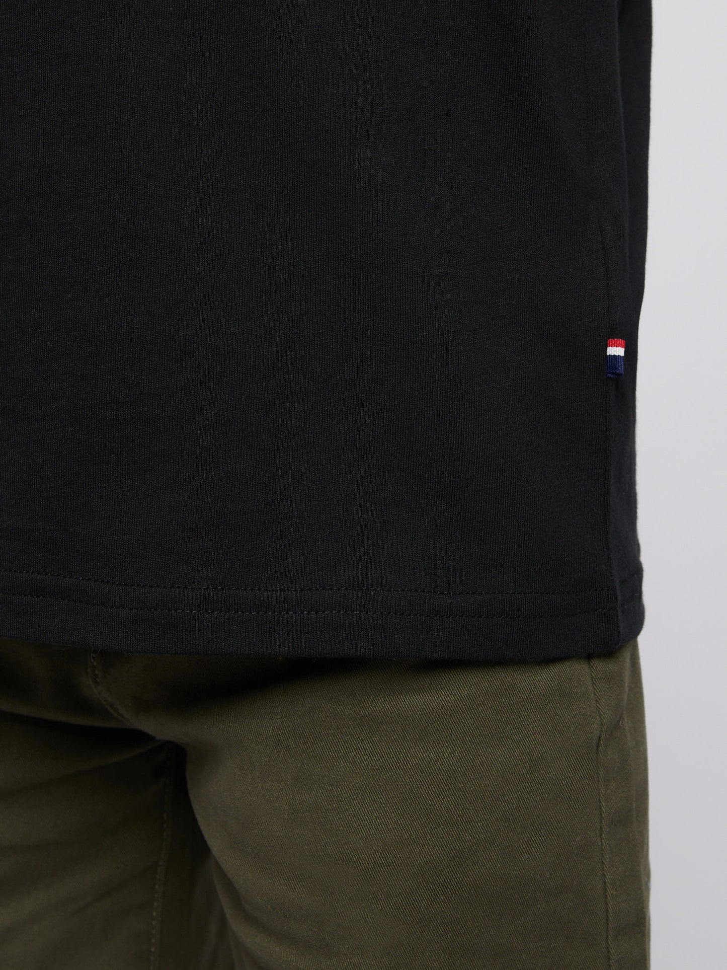 Boys Texture Double Horsemen T-Shirt in Black Bright White DHM