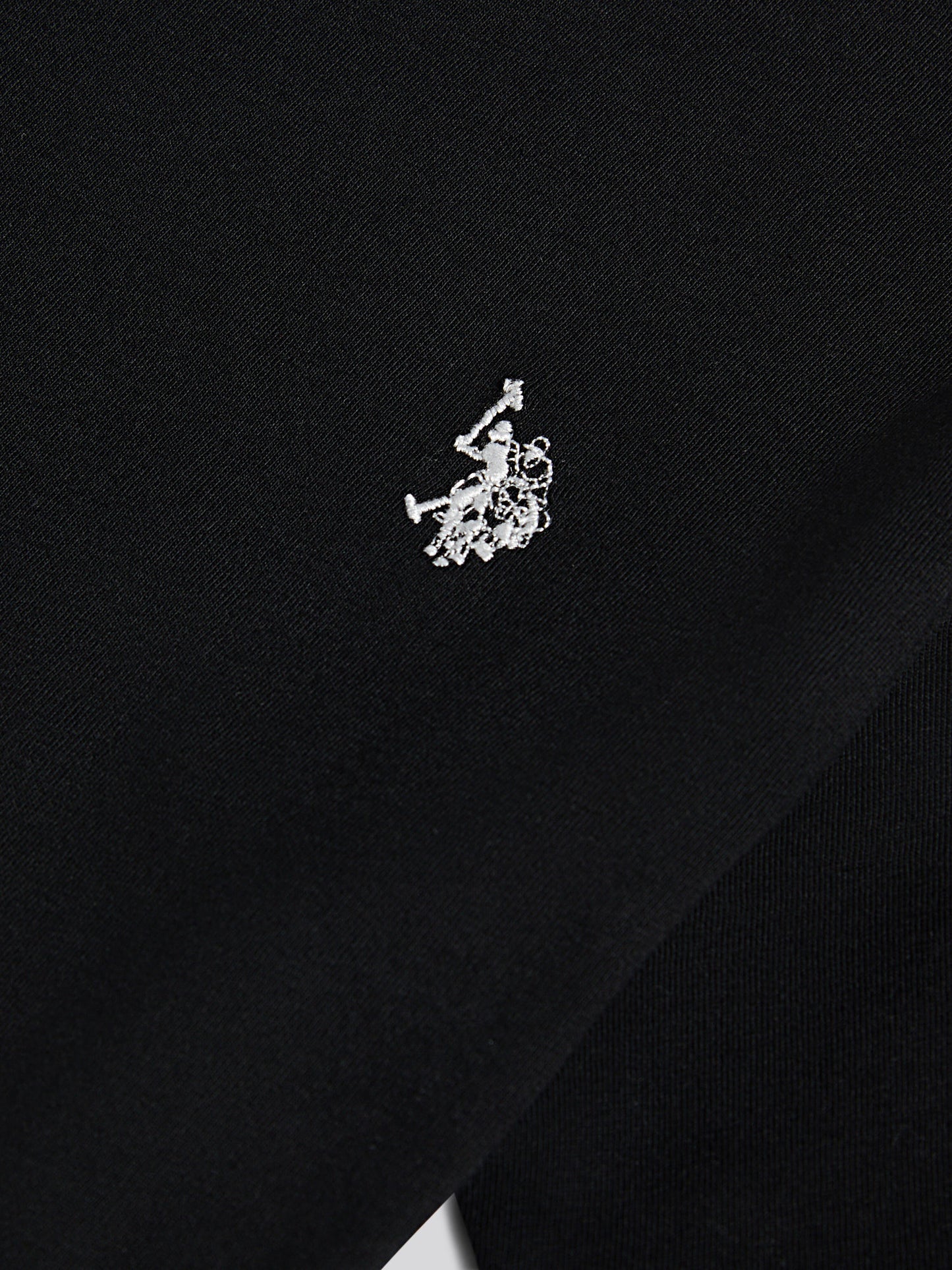 Boys Texture Double Horsemen T-Shirt in Black Bright White DHM