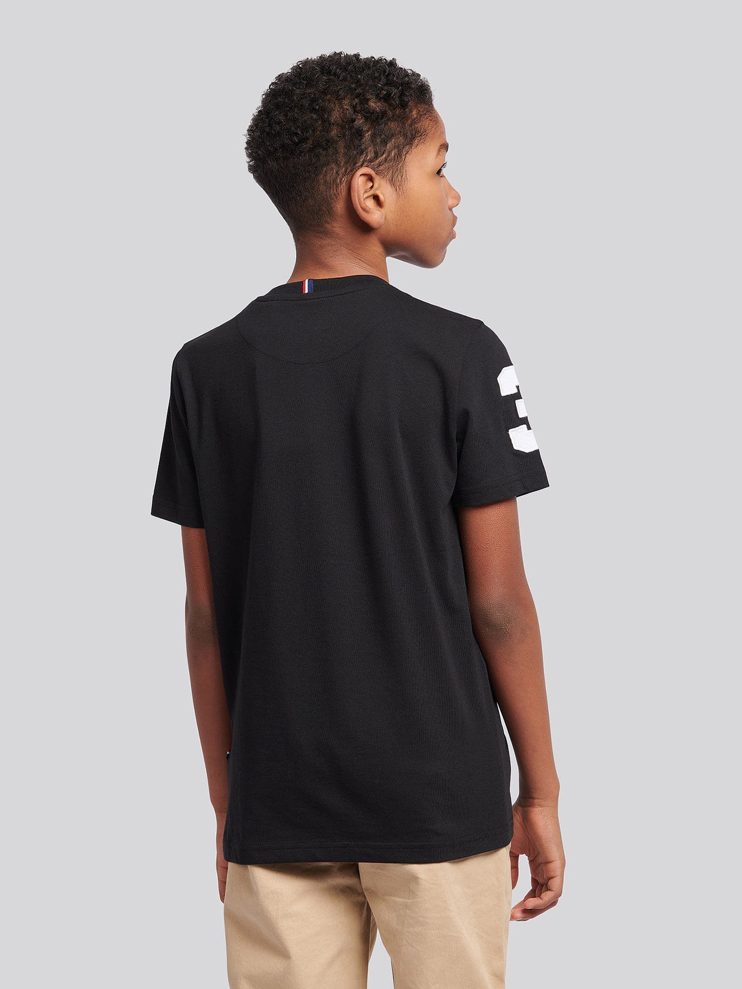 Boys Player 3 T-Shirt in Black Bright White DHM