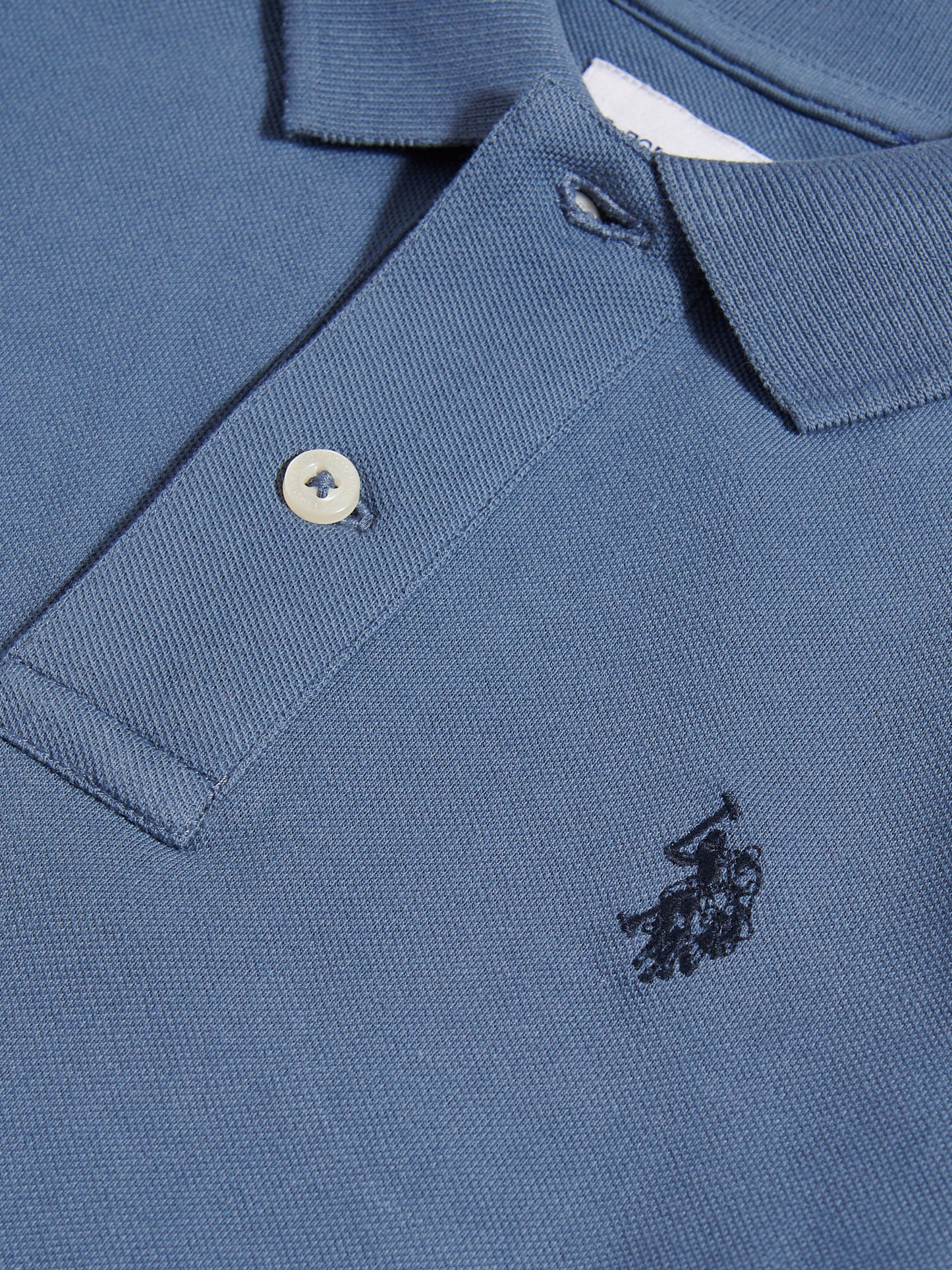 Boys Double Horsemen Polo Shirt in Vintage Indigo