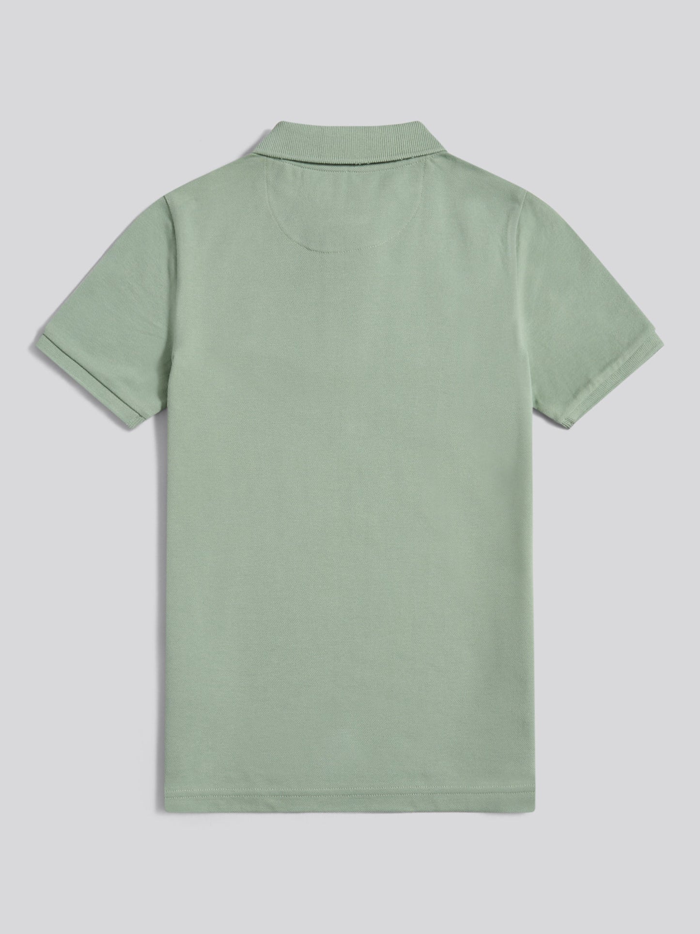 Boys Double Horsemen Polo Shirt in Iceberg Green