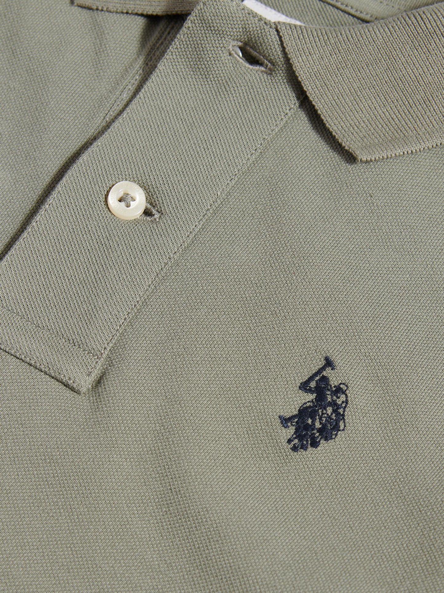 Boys Double Horsemen Polo Shirt Mulled Basil