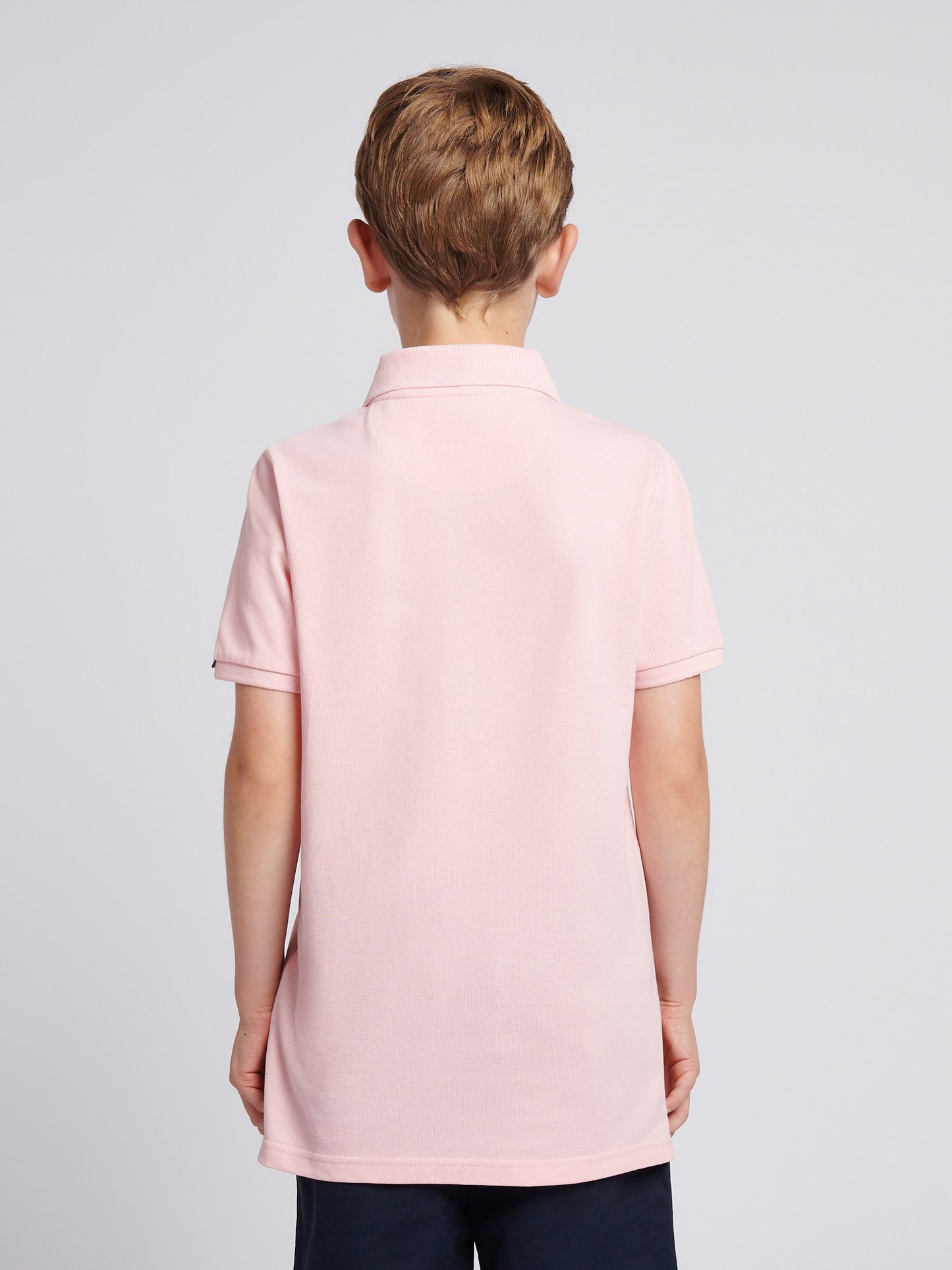 Boys Double Horsemen Polo Shirt in Tickled Pink