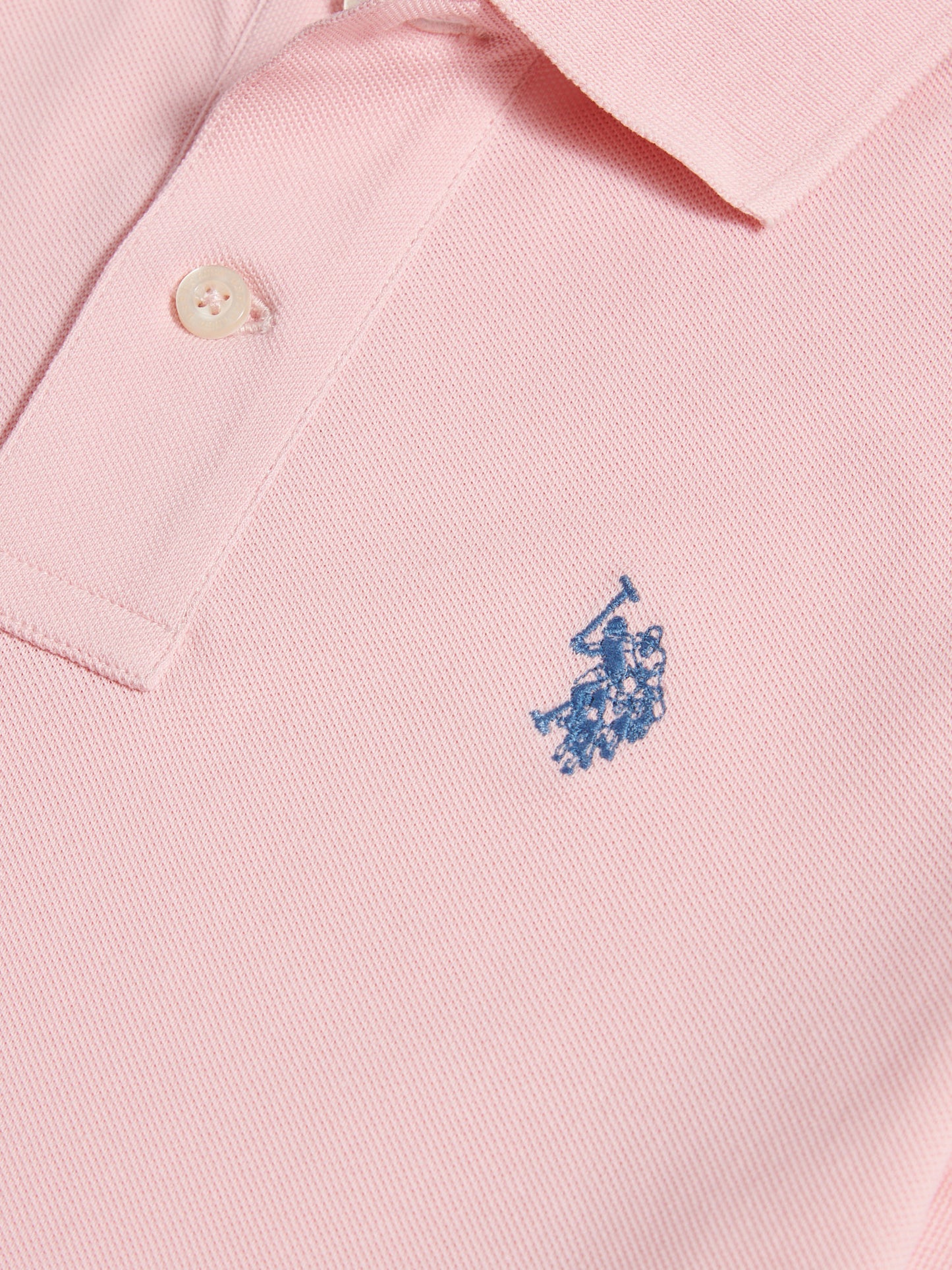 Boys Double Horsemen Polo Shirt in Tickled Pink