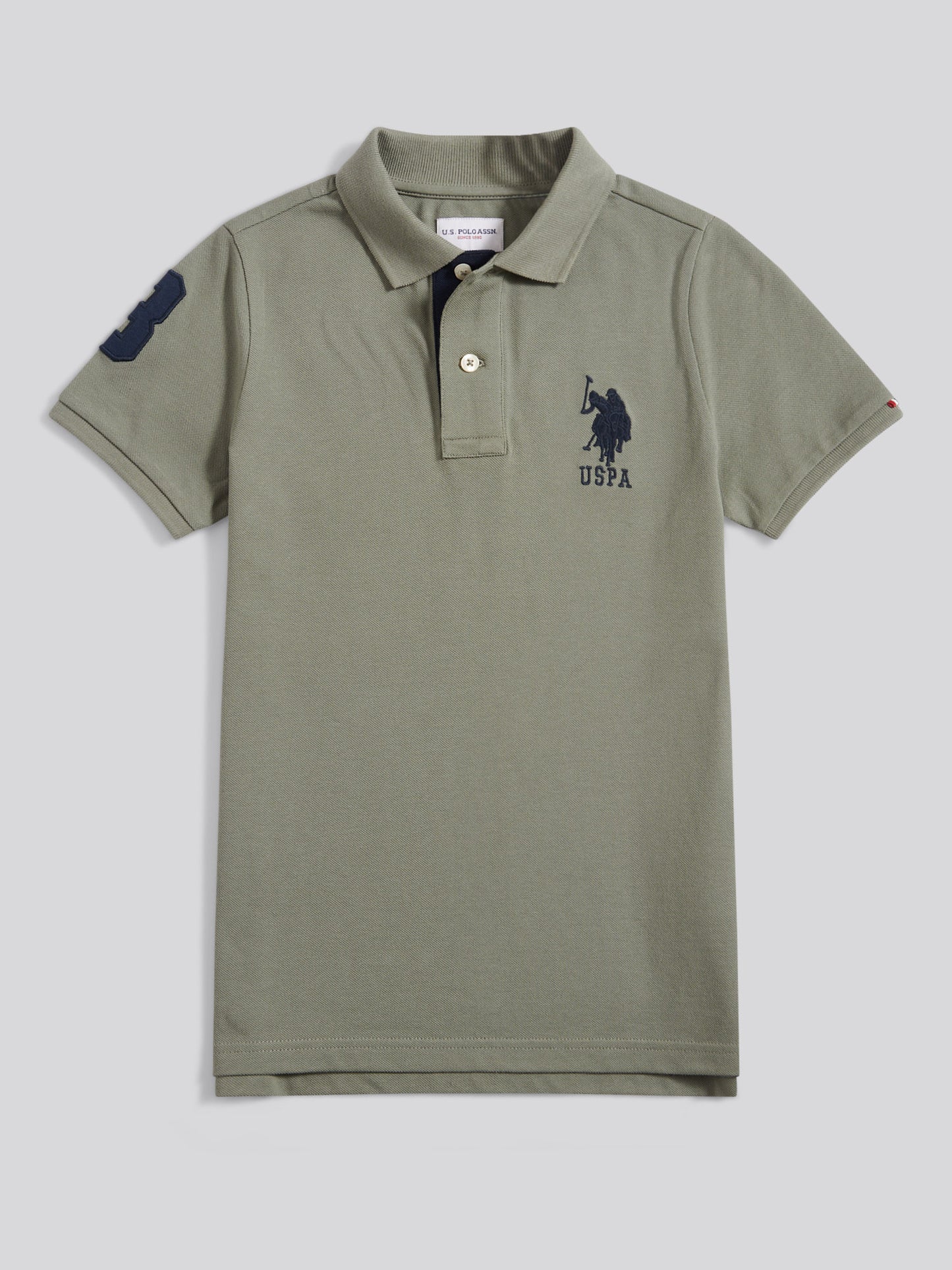 Boys Player 3 Polo Shirt in Mulled Basil