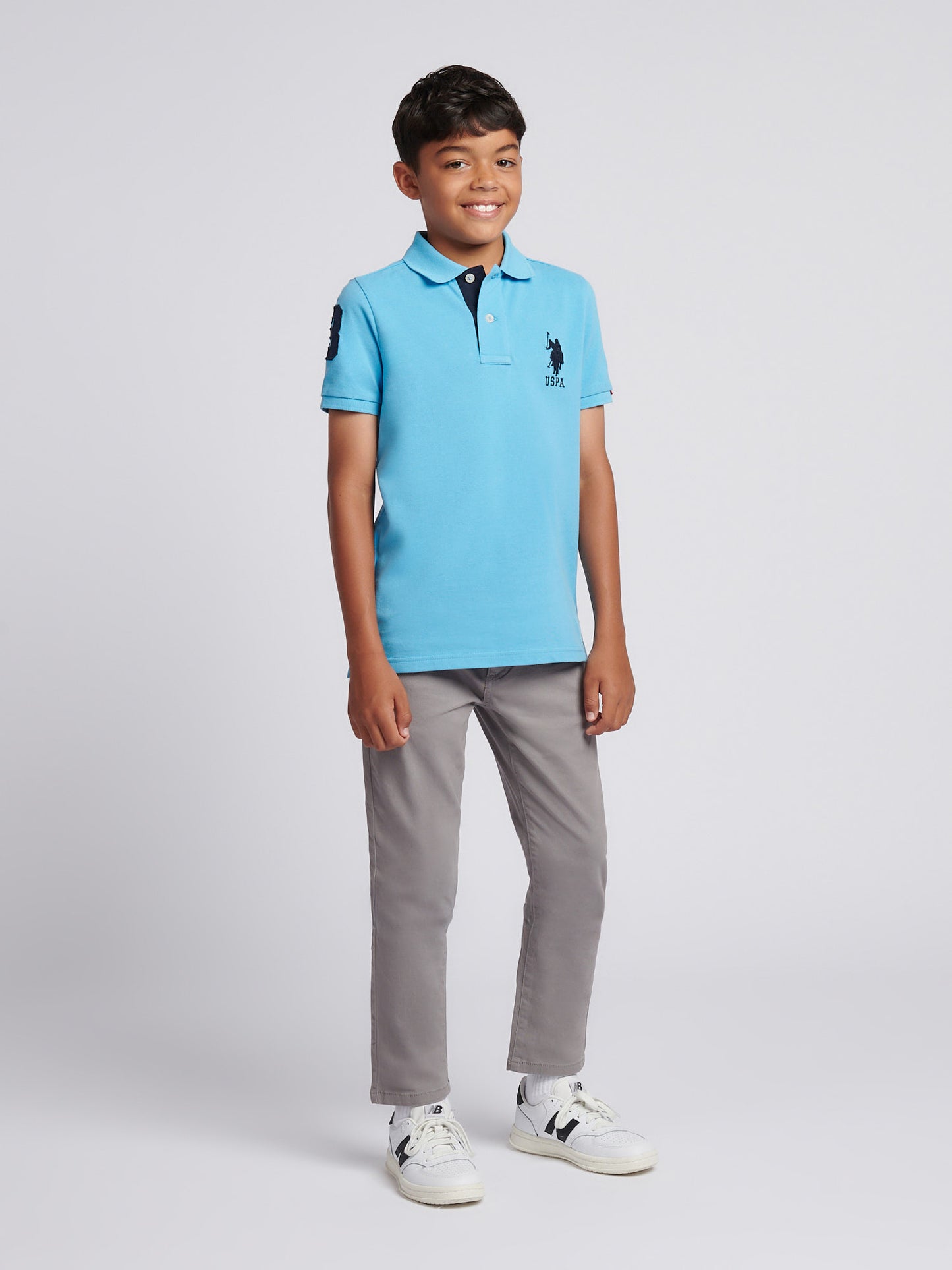 Boys Player 3 Polo Shirt in Heritage Blue