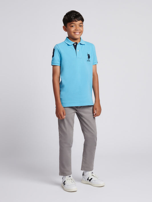Boys Player 3 Polo Shirt in Heritage Blue