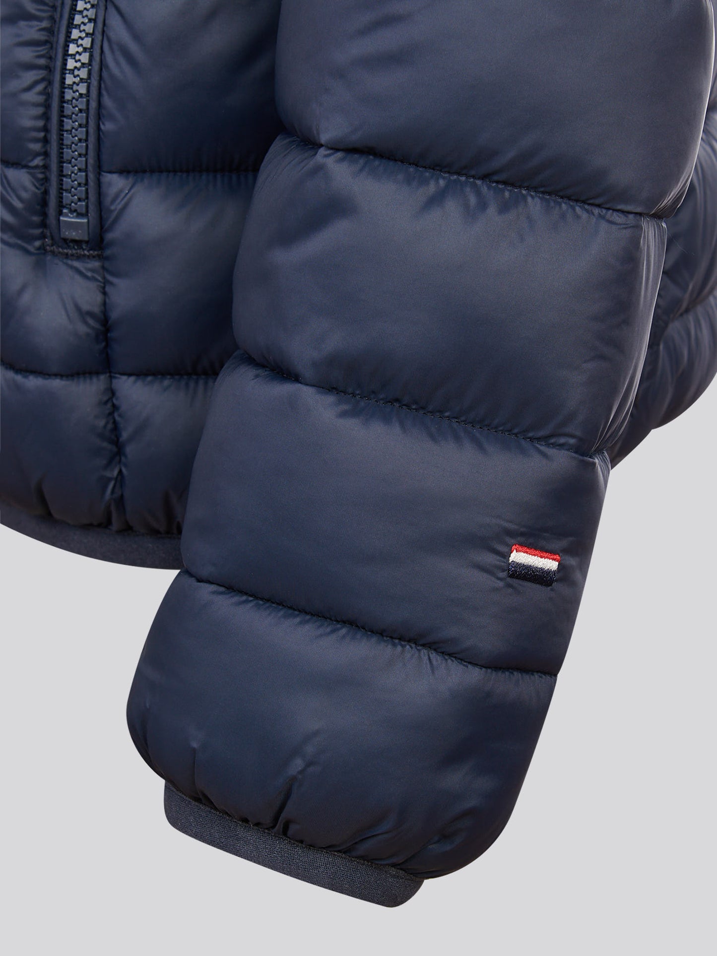 Boys Lightweight Quilted Jacket Dark Sapphire Navy / Haute Red DHM