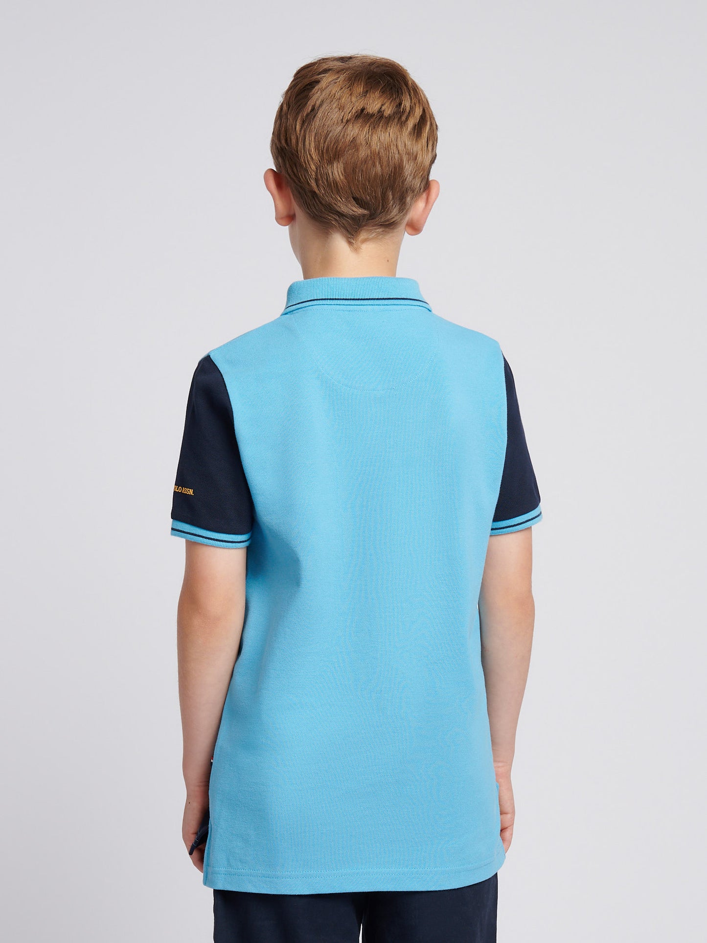 Boys Sash Polo Shirt in Heritage Blue
