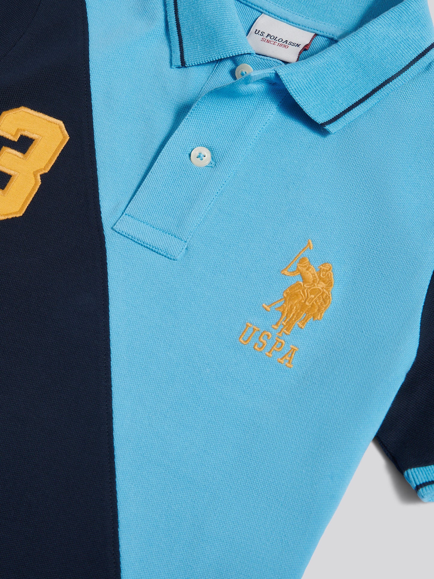 Boys Sash Polo Shirt in Heritage Blue