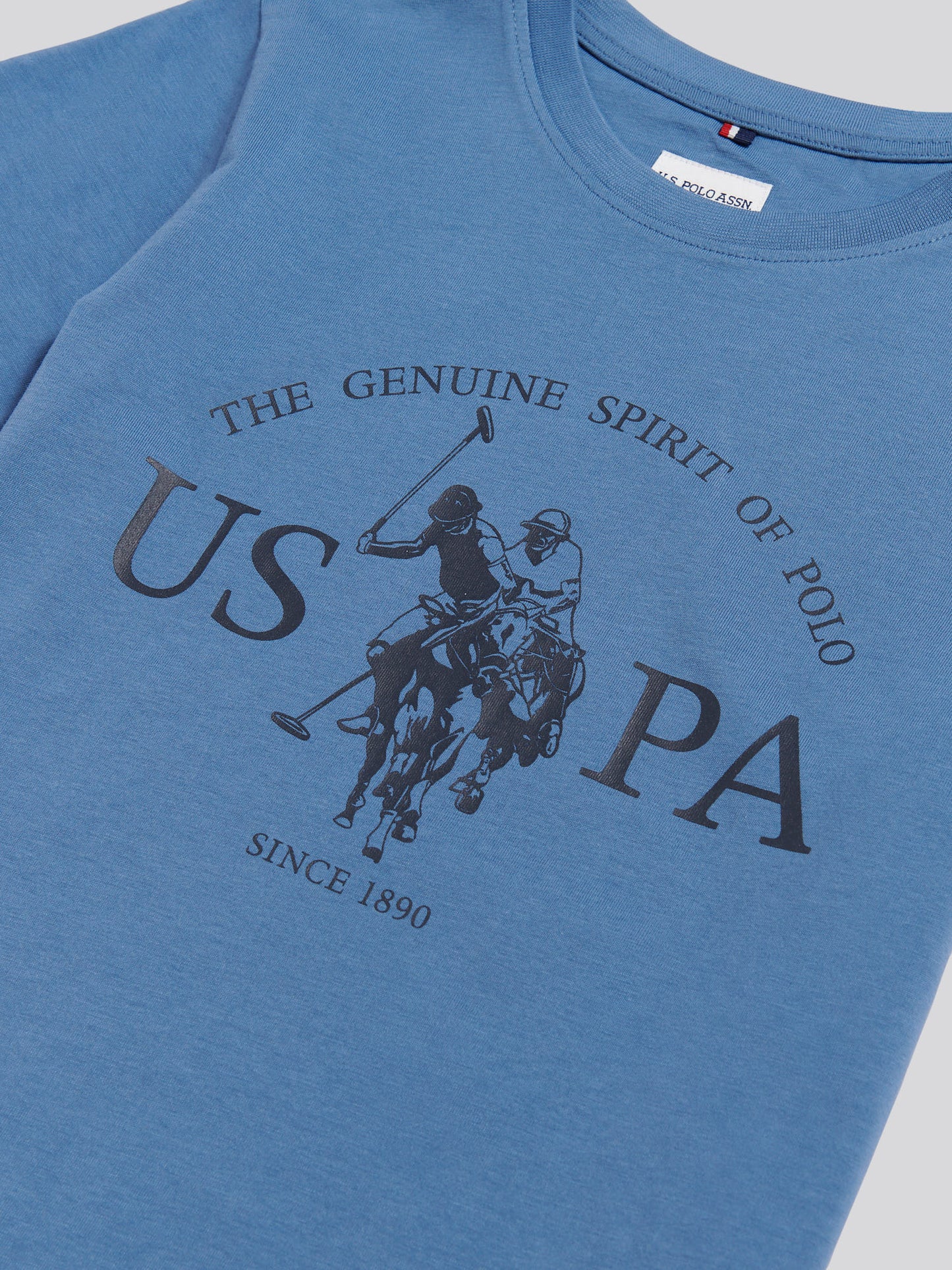 Boys USPA Print Graphic T-Shirt in Blue Horizon