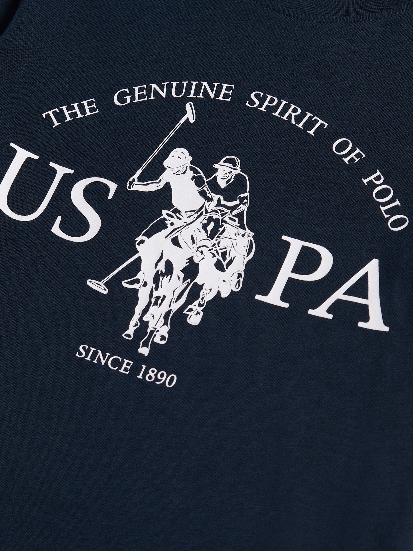 Boys USPA Print Graphic T-Shirt in Dark Sapphire Navy