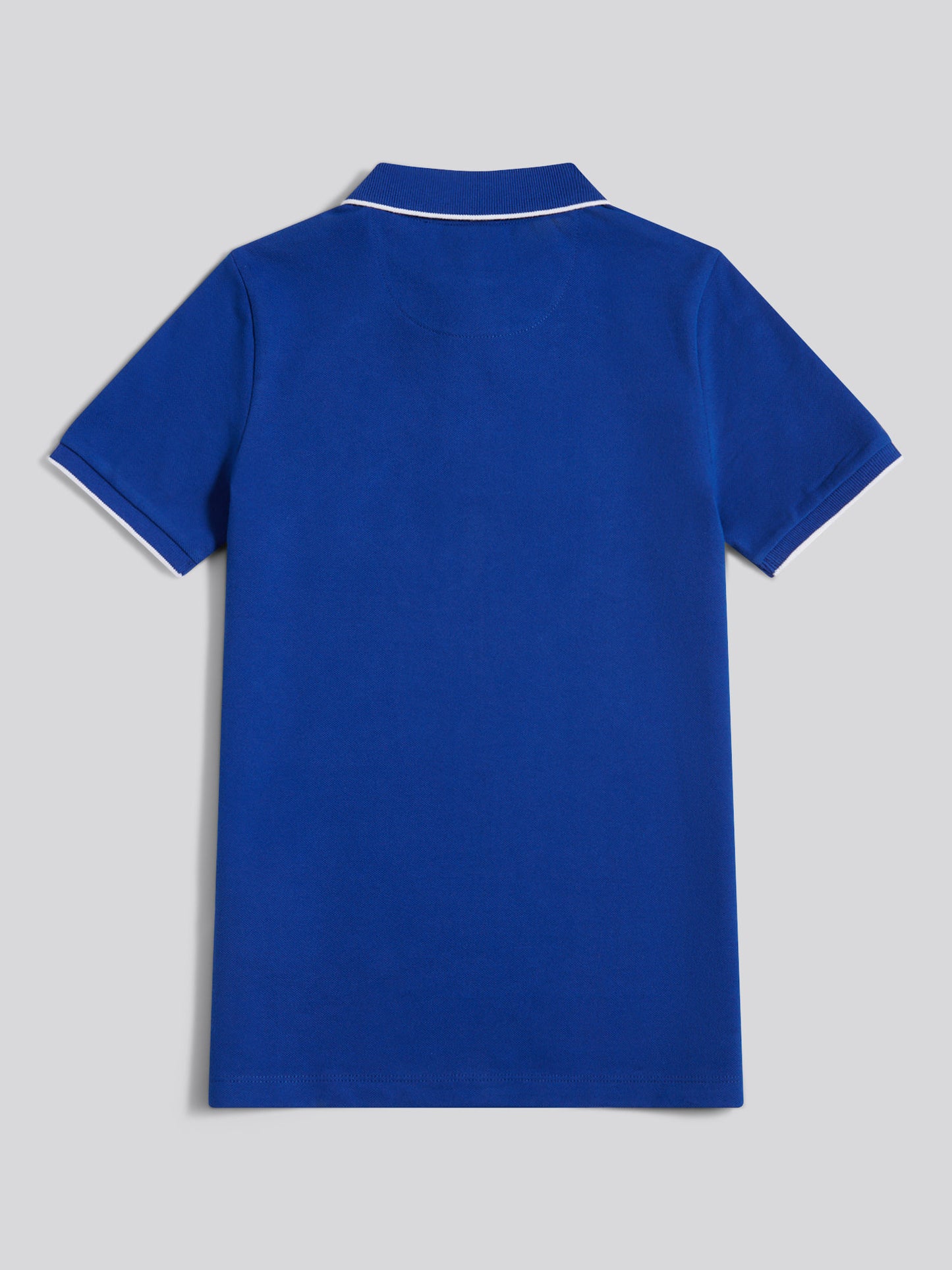 Boys Piped Pique Polo Shirt in Sodalite Blue