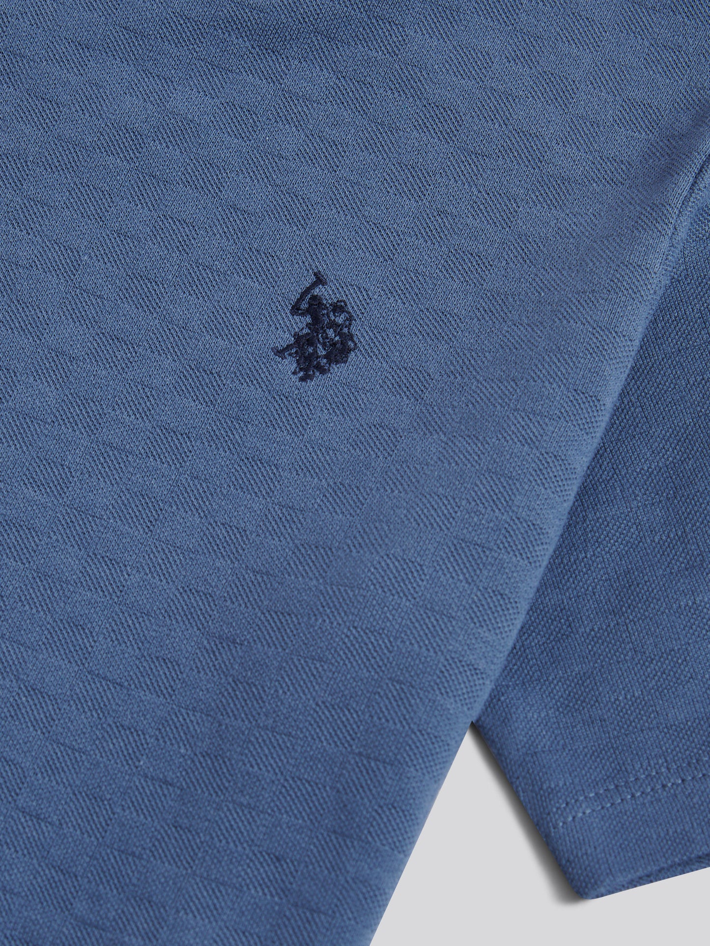 "Boys Check Texture T-Shirt, in" Vintage Indigo