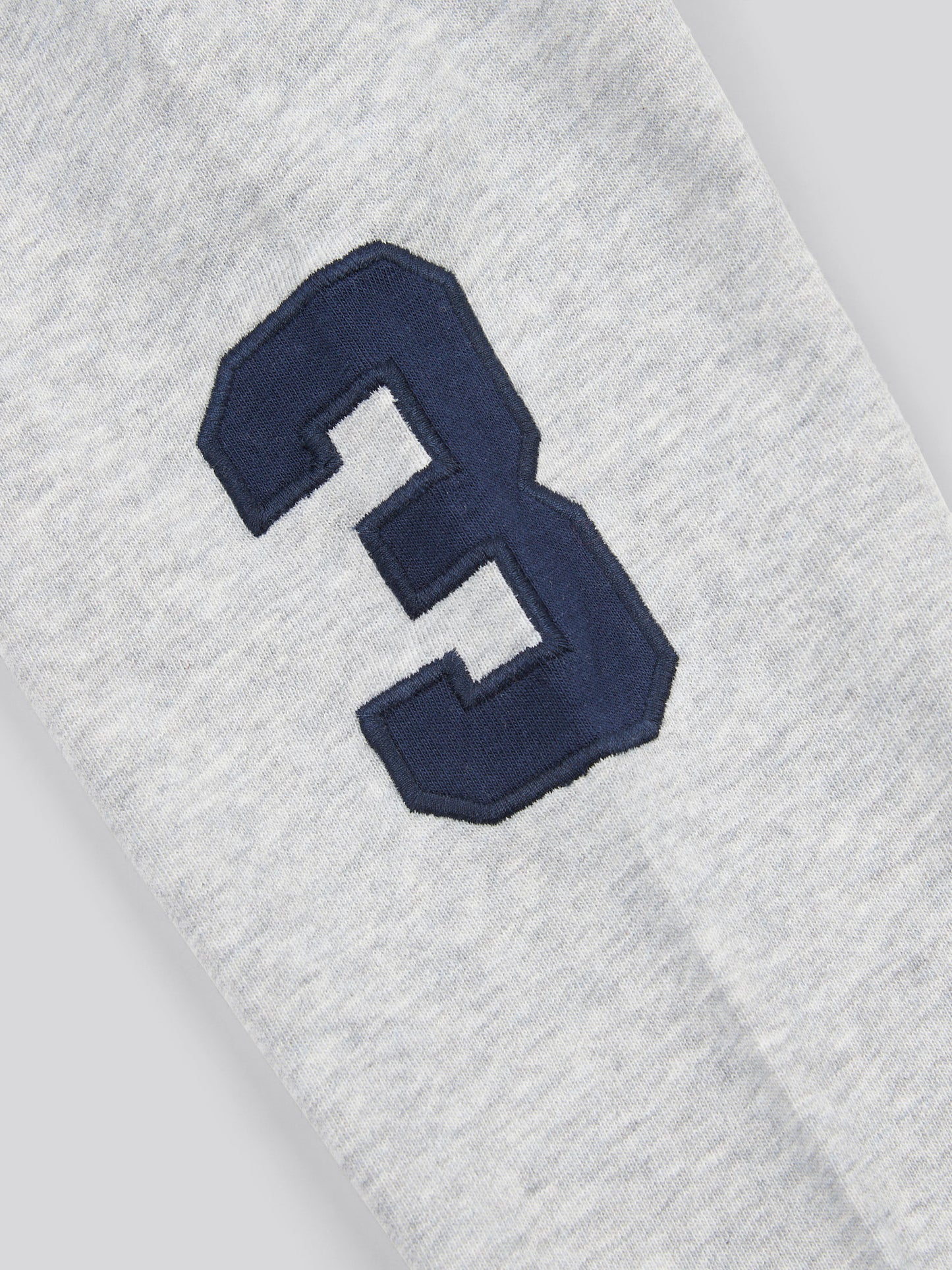 Boys Player 3 Zip Hoodie in Mid Grey Marl