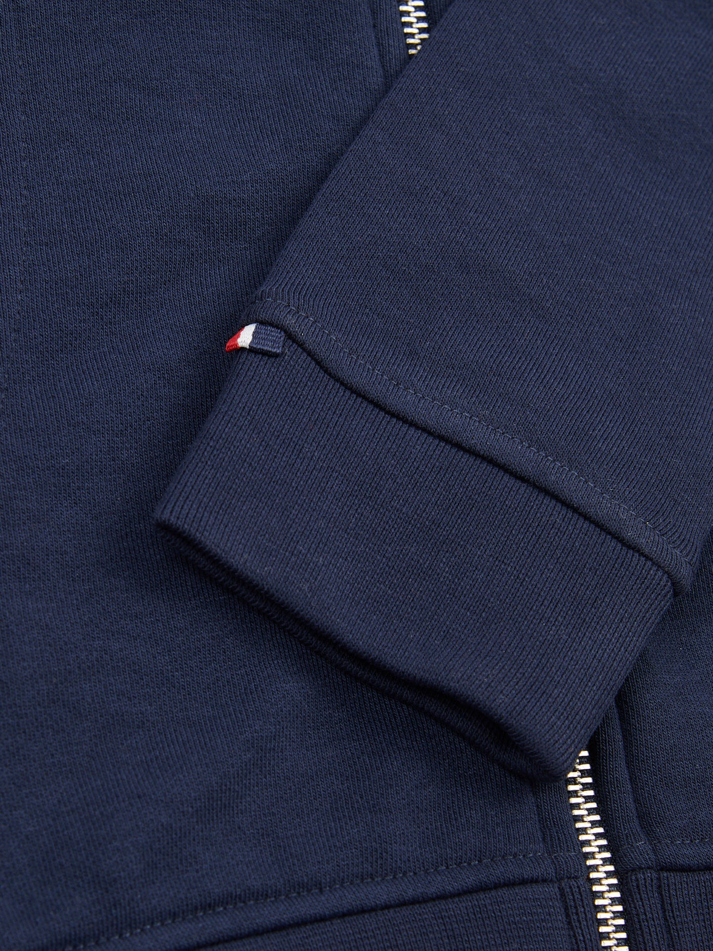 Boys Double Horsemen Zip Hoodie Dark Sapphire Navy / Haute Red DHM