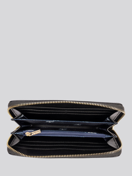 Womens Jones Large Zip Around Wallet in Black