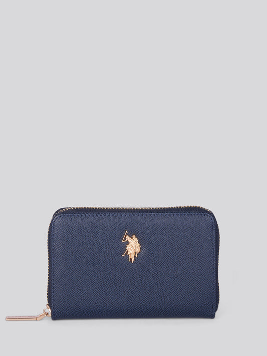 Womens Jones Medium Zip Wallet in Navy