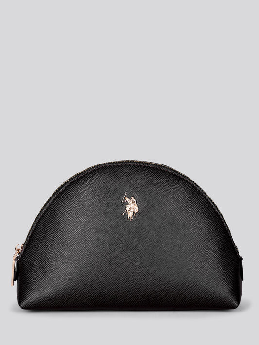 Womens Jones Round Beauty Bag in Black