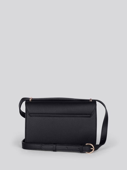 Womens Jones Small Flap Crossbody Bag in Black
