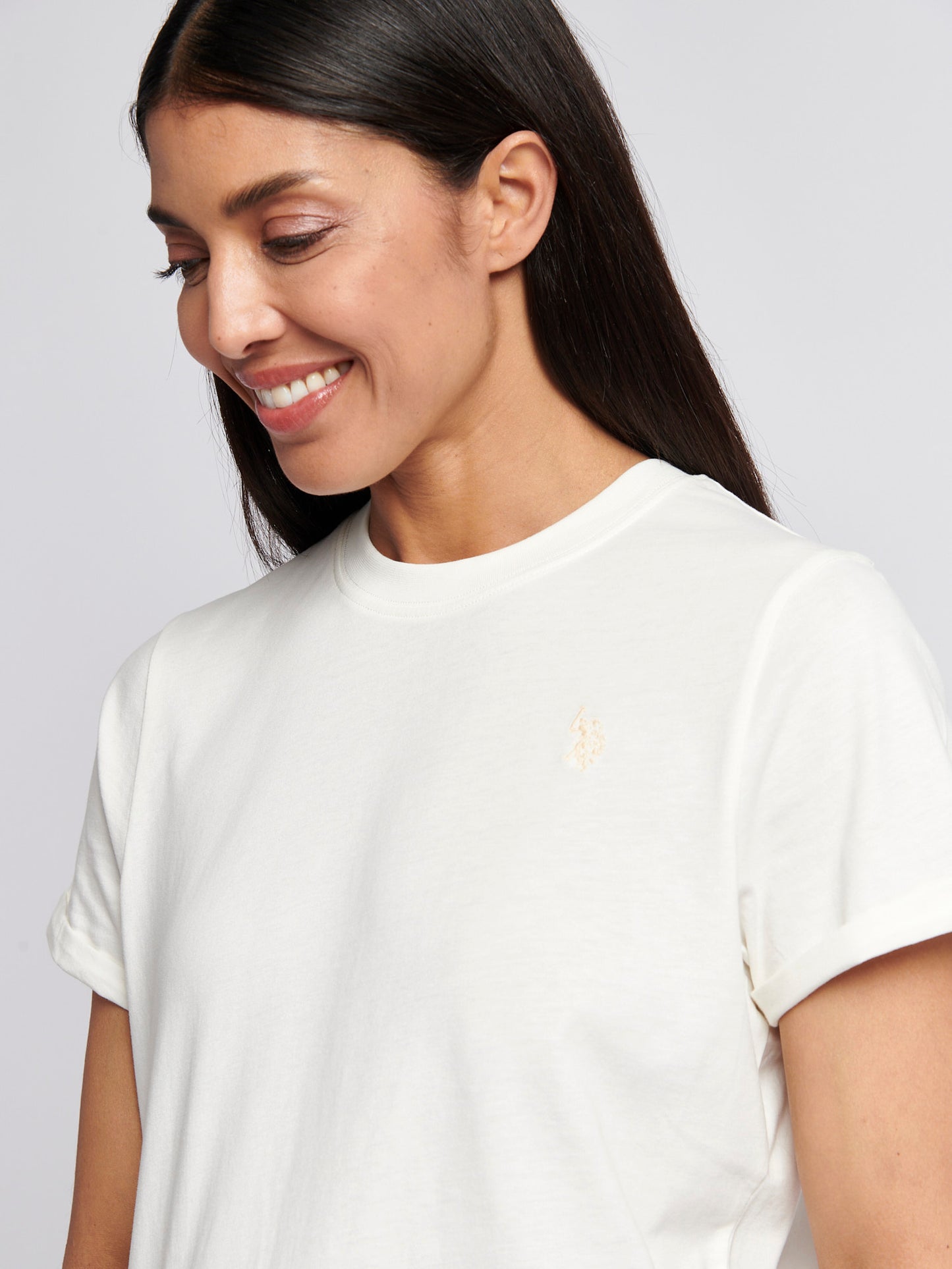 Womens Crew Neck T-Shirt in Marshmallow