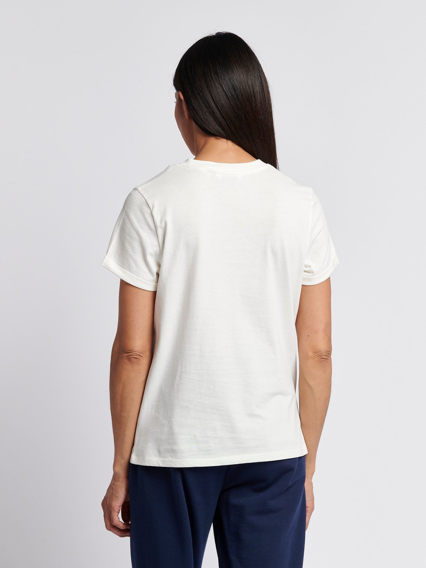 Womens Crew Neck T-Shirt in Marshmallow