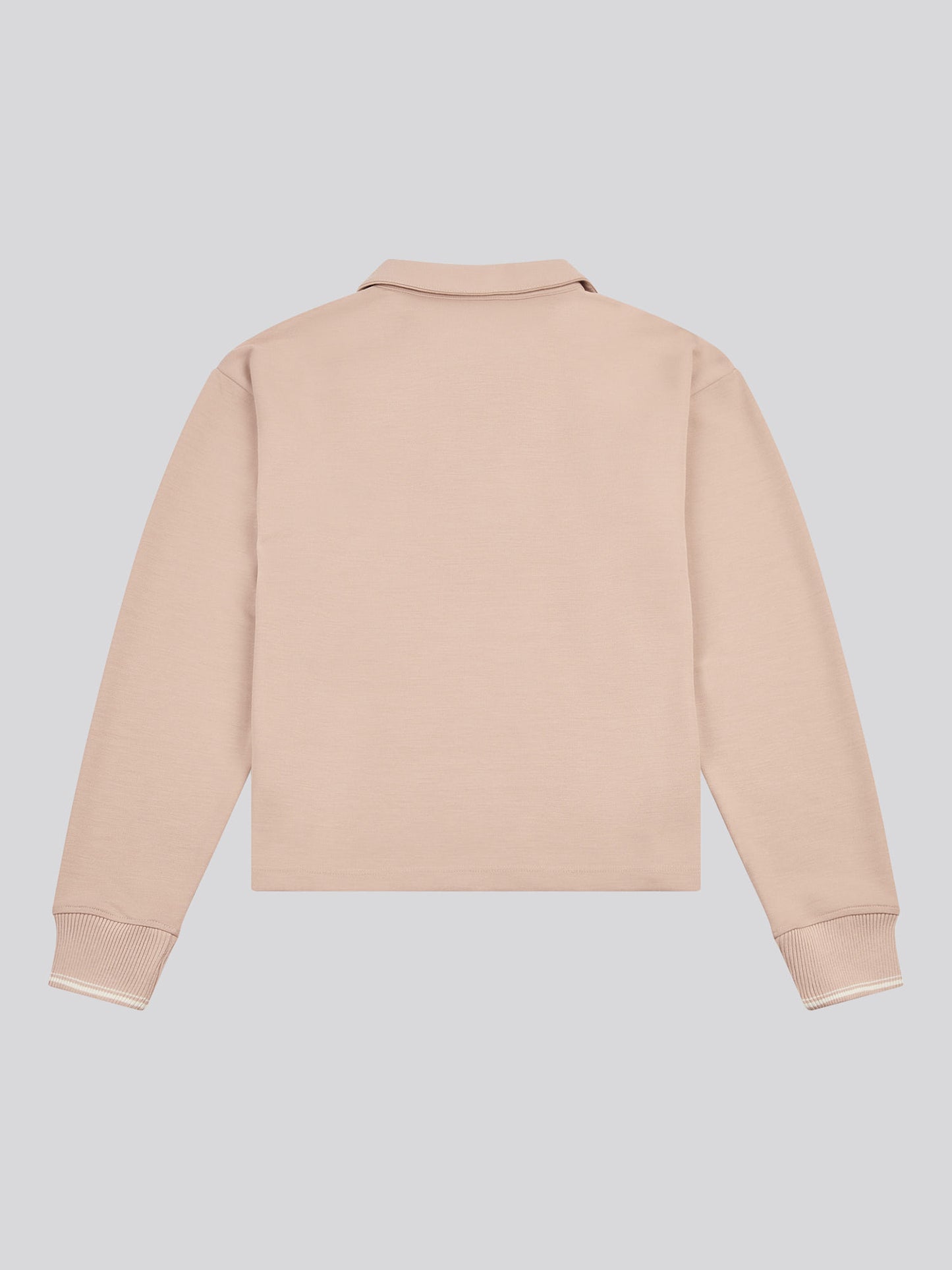 Womens Collared Stripe Sweatshirt in Smoke Gray
