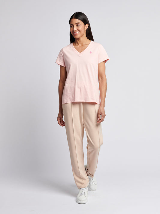 Womens Smart Stripe Jogger in Smoke Gray