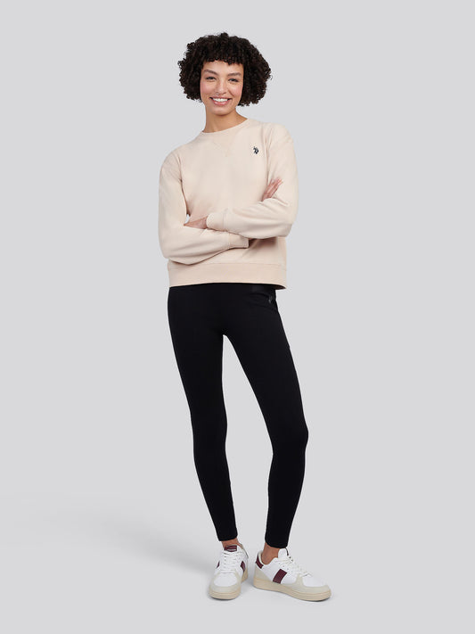 Womens Double Horsemen Crew Sweatshirt in Smoke Gray