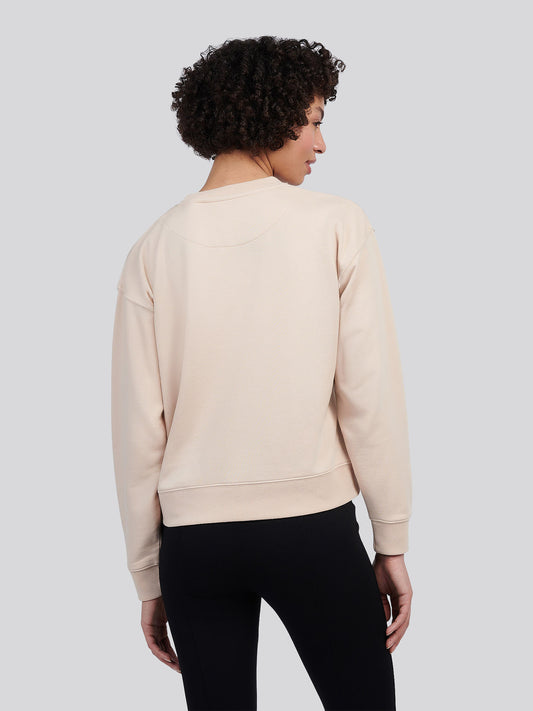 Womens Double Horsemen Crew Sweatshirt in Smoke Gray